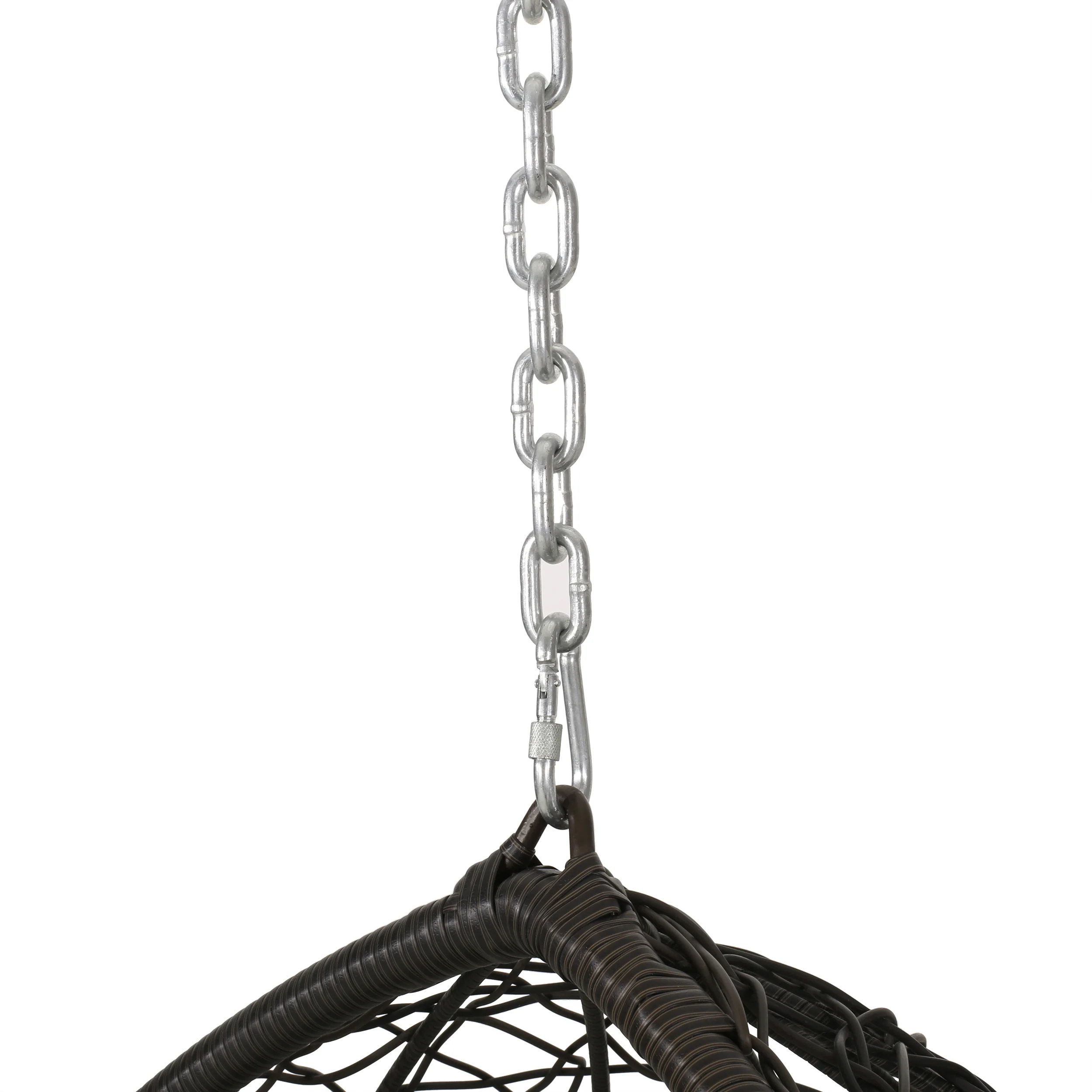 Alannah Outdoor and Indoor Wicker Hanging Chair with 8 Foot Chain (NO STAND) - furnishings
