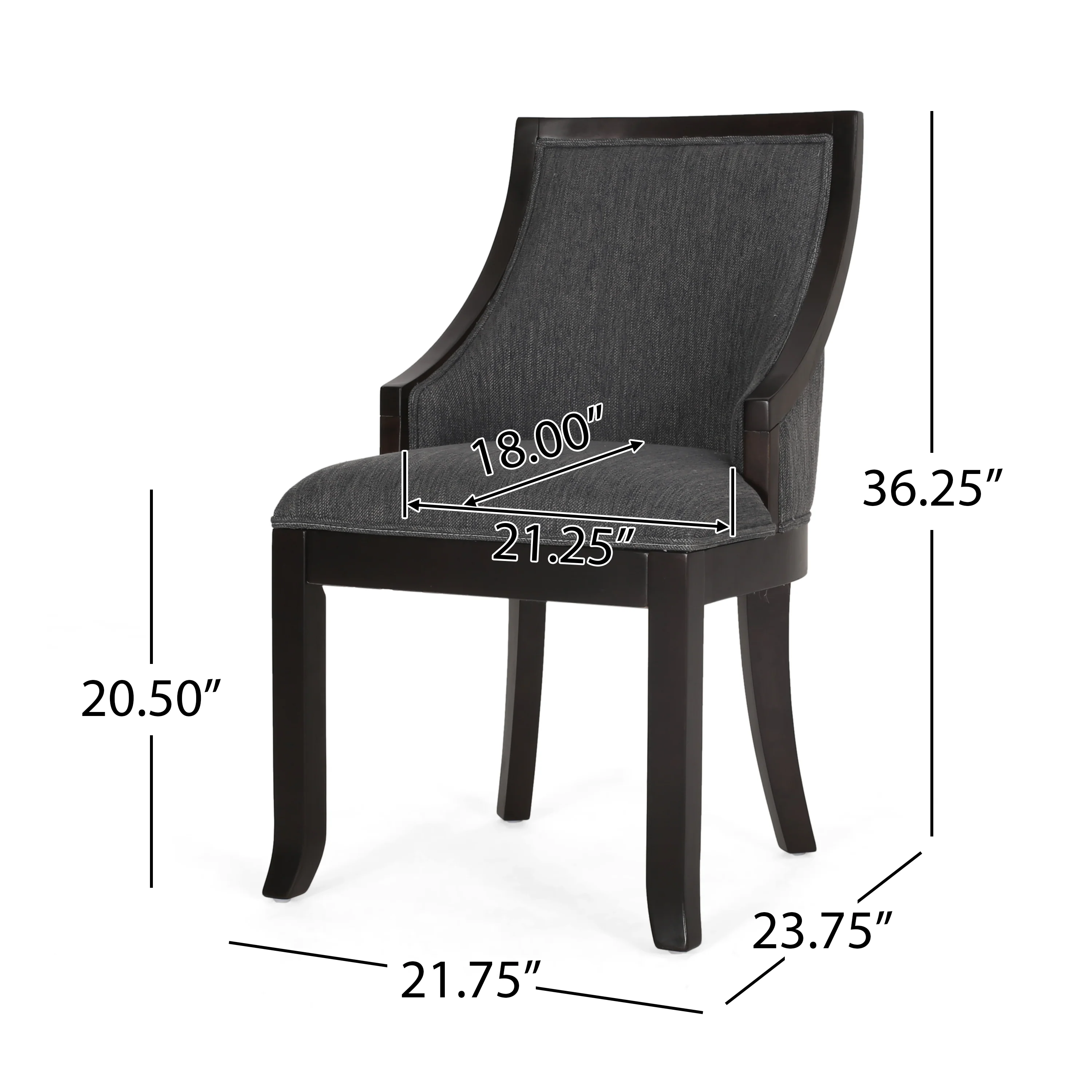 Monita Contemporary Upholstered Birch Wood Dining Chairs, Set of 2 - furnishings