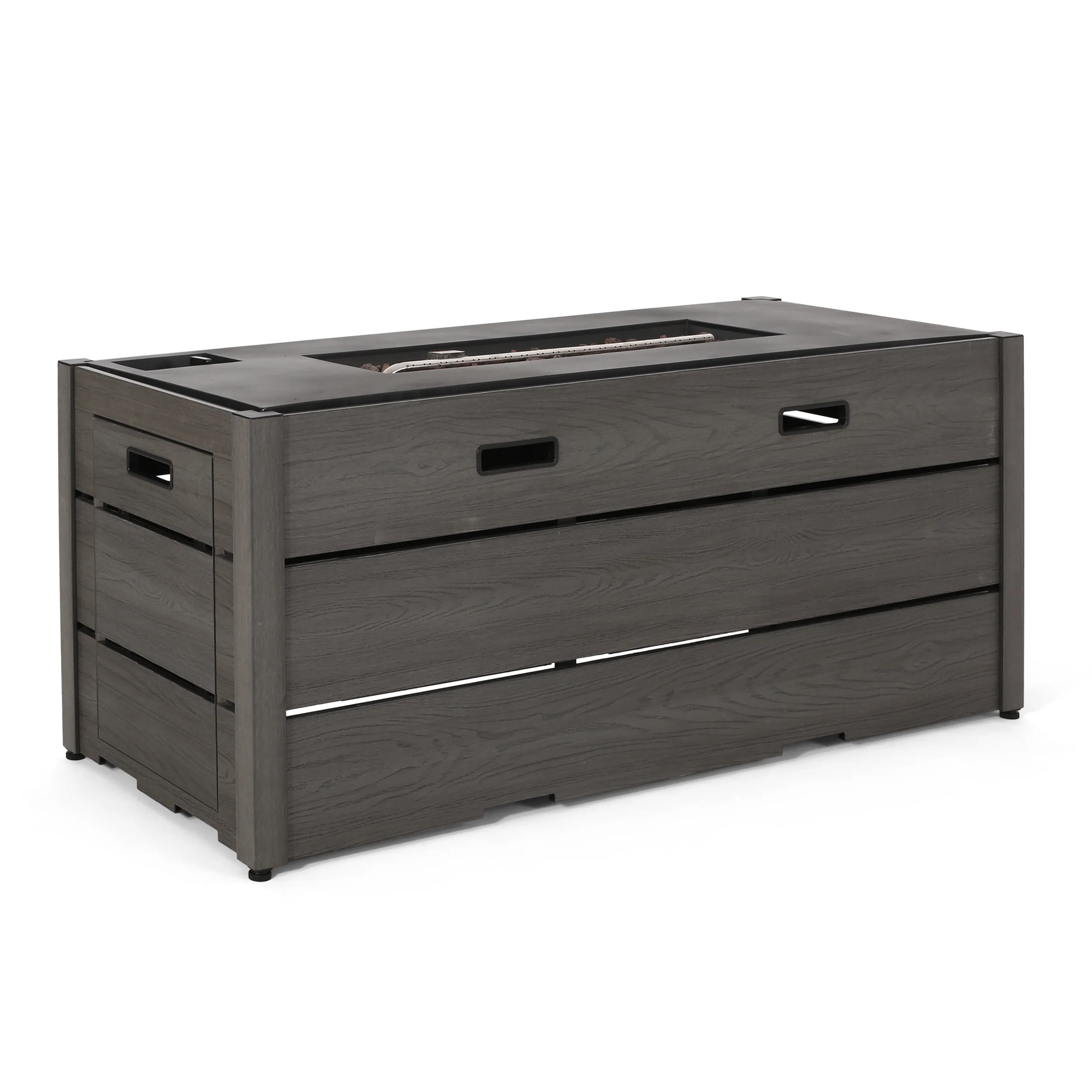 Suches Archie Outdoor 40,000 BTU Rectangle Fire Pit - furnishings
