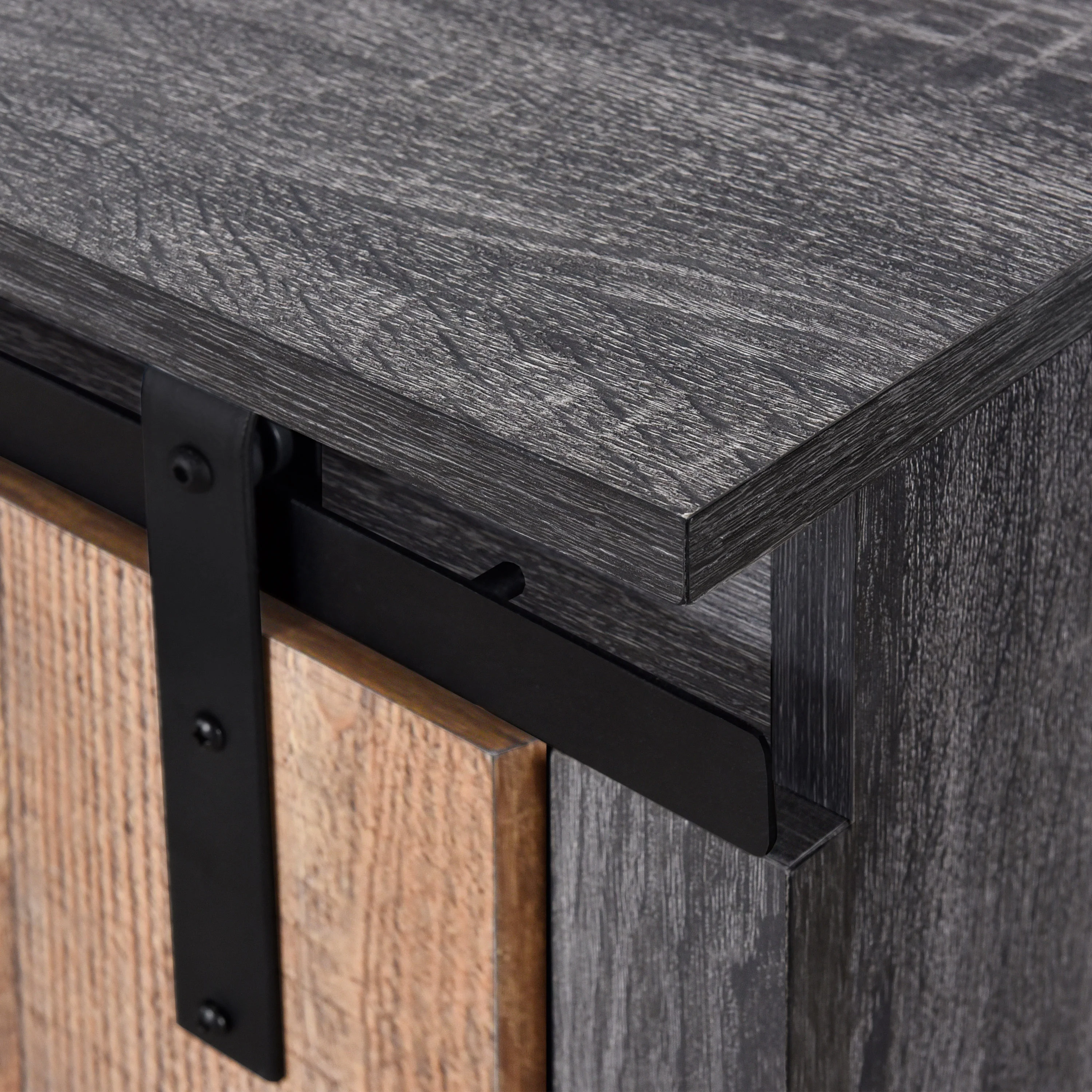 Hennepin Faux Wood Cabinet, Sonoma Gray Oak, White Oak, Yosemite Oak - furnishings