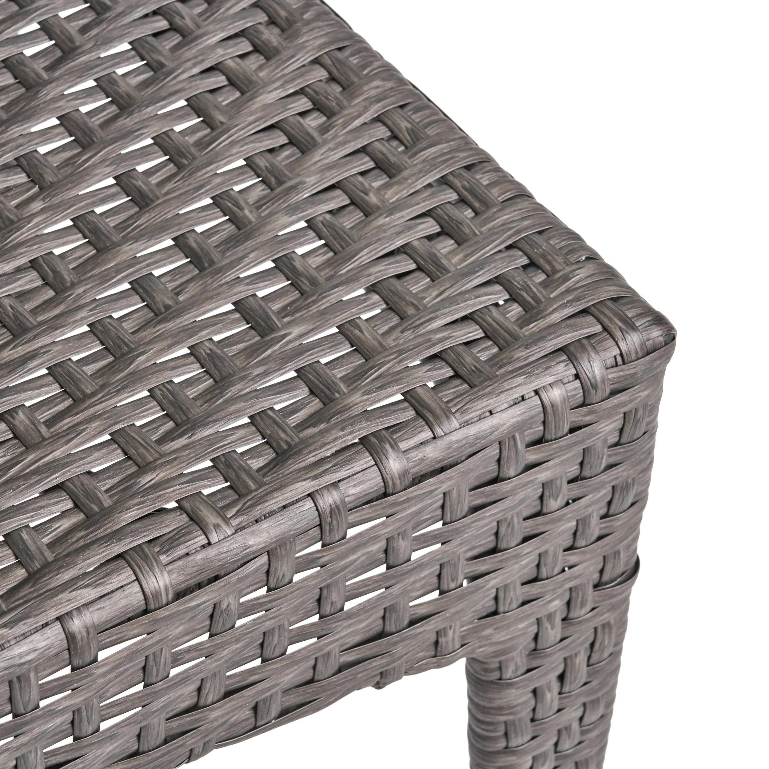 Bannon Outdoor Contemporary 4 Seater Wicker Dining Set - furnishings