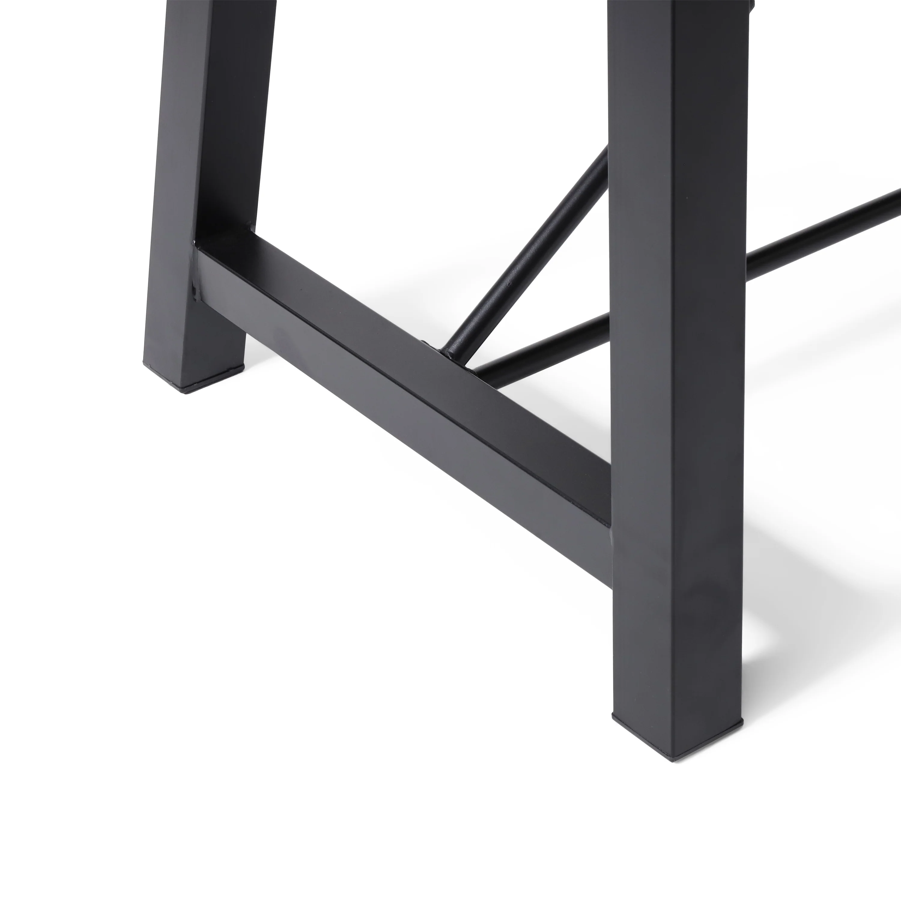 Southview Contemporary Iron and Wood 7 Piece Dining Table, Black - furnishings