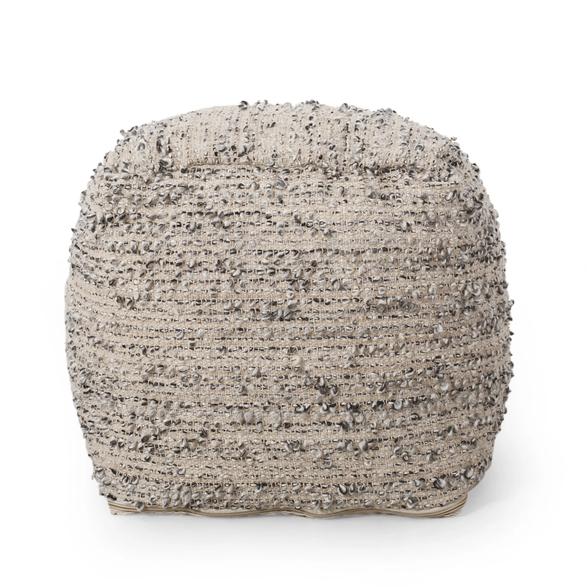 Osgood Boho Handcrafted Fabric Cube Pouf - furnishings