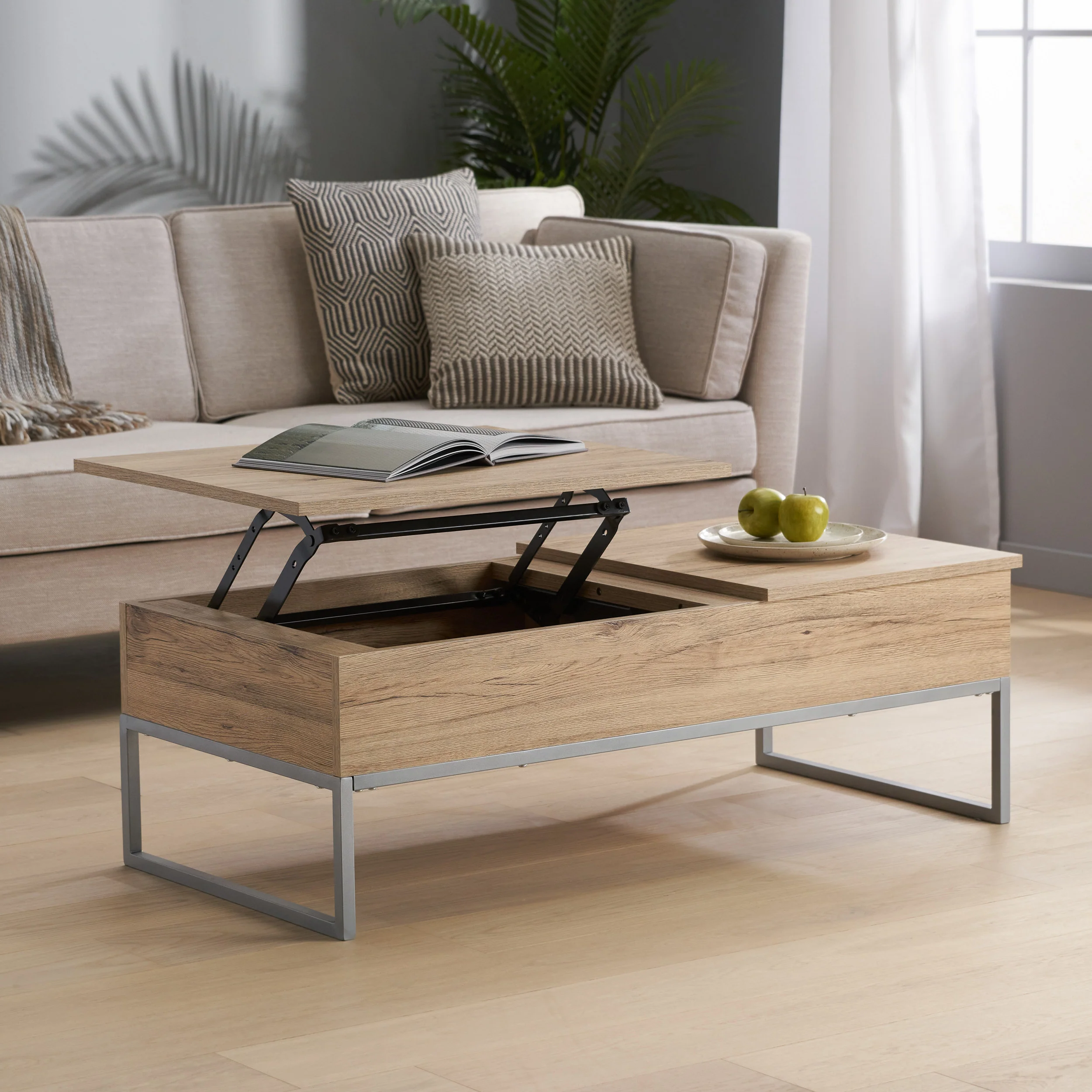 Cerise Rectangle Lift Top Storage Coffee Table - furnishings