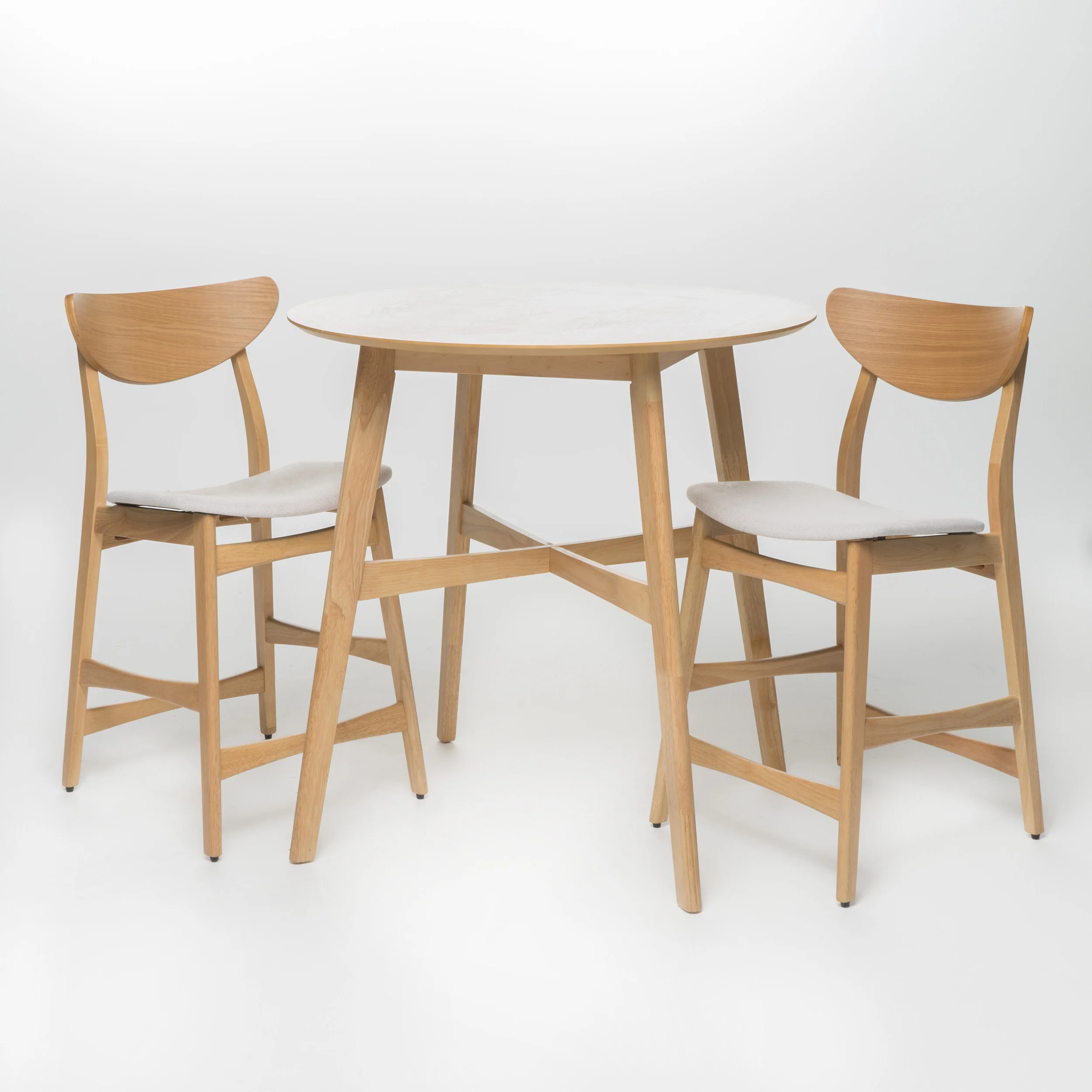 Helen Dark Fabric/ Wood Finish Counter Height Dining Set - furnishings