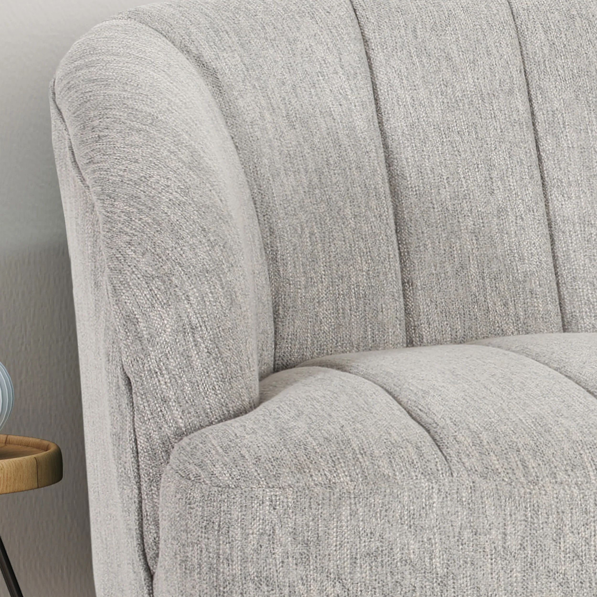 Kyra Modern Fabric Settee with Hairpin Legs - furnishings