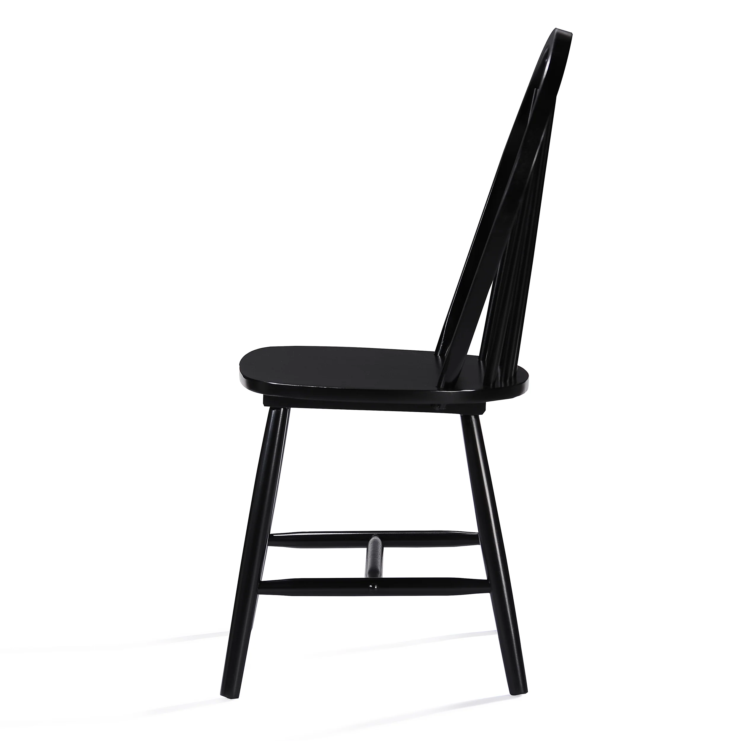 Crosby Farmhouse Cottage High Back Spindled Rubberwood Dining Chairs (Set of 2) - furnishings
