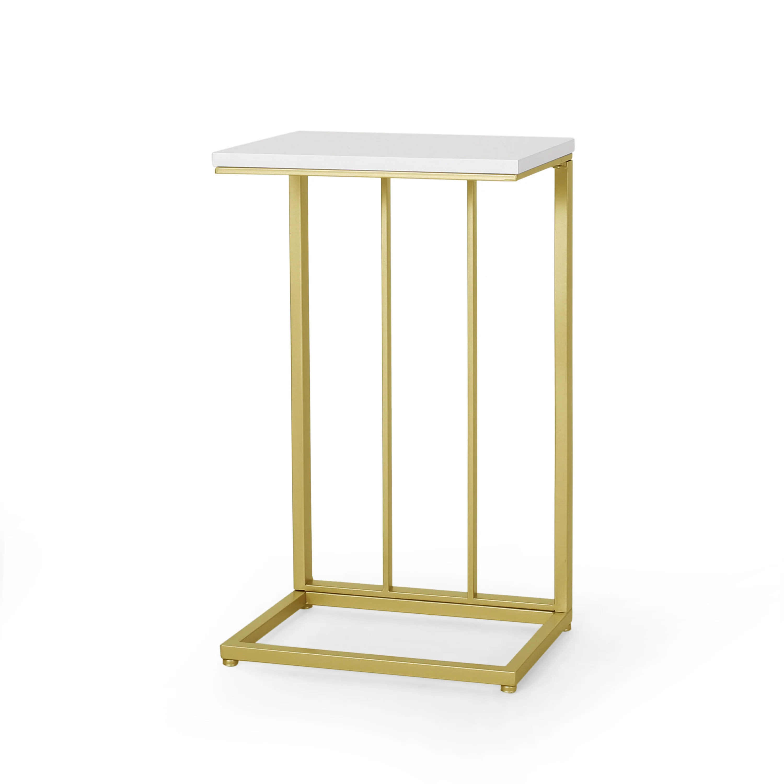 Leeum Modern Glam Faux Wood End Table - furnishings