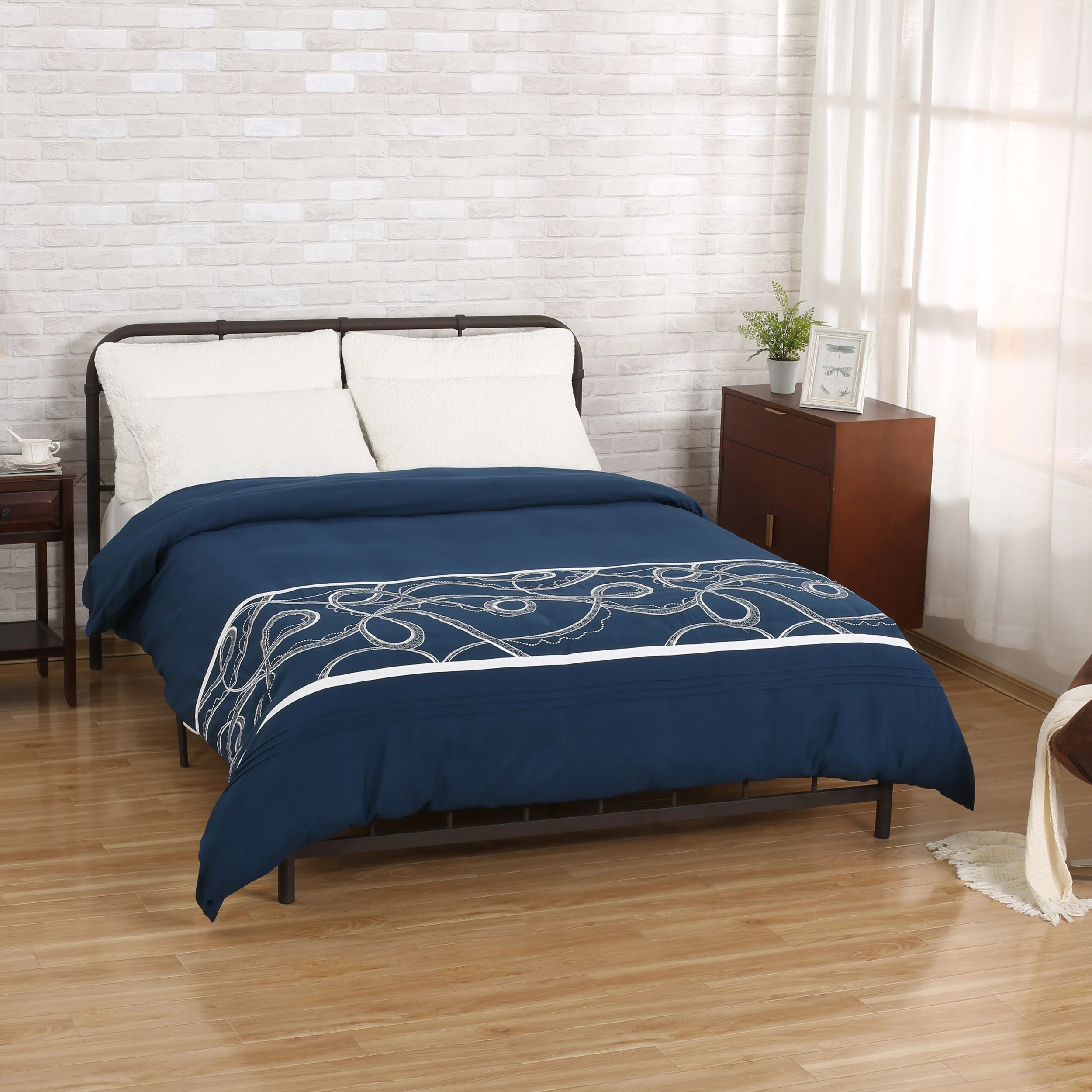 Charli Queen Size Fabric Duvet Cover - furnishings