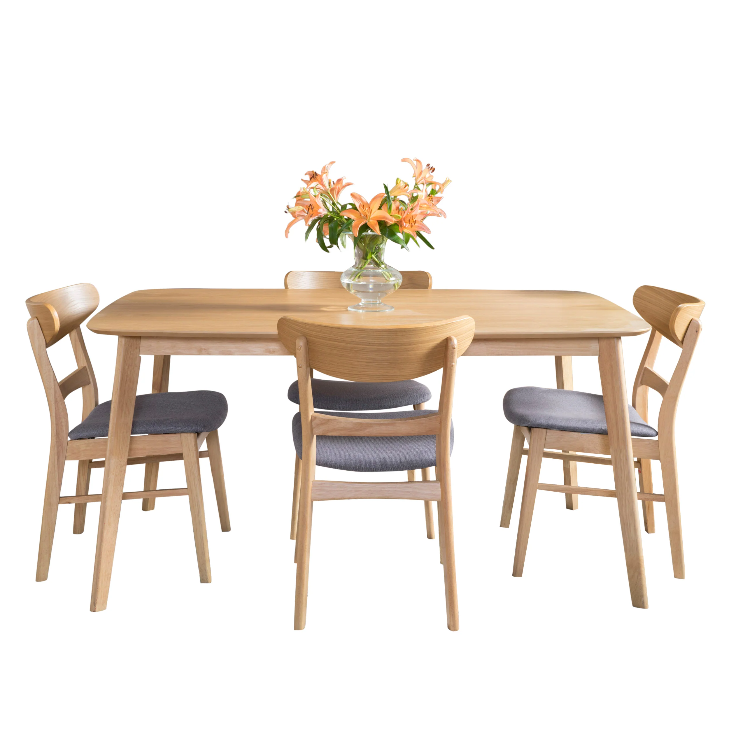 Helen Mid-Century Modern 5 Piece Dining Set - furnishings