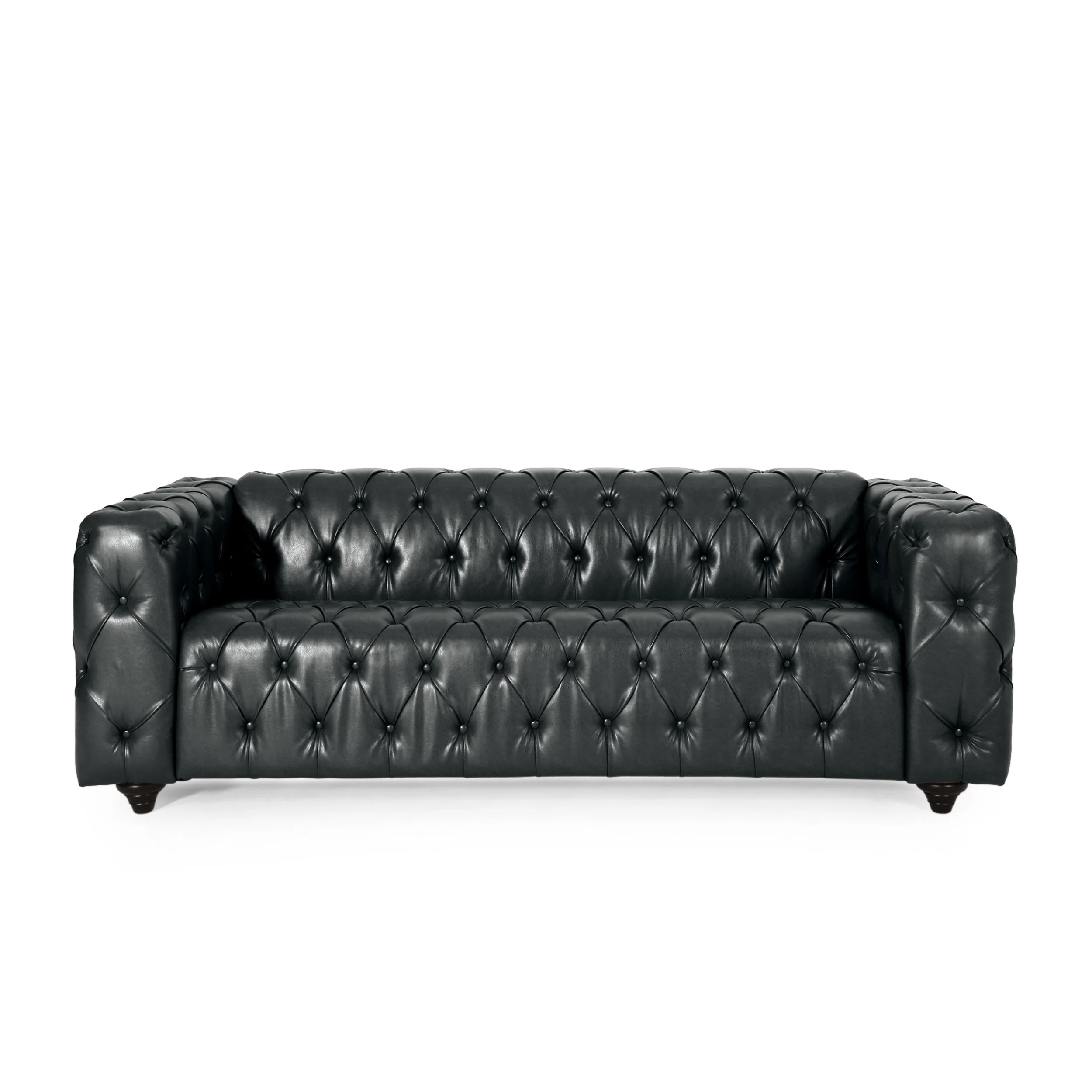 Marengo Contemporary Velvet Tufted 3 Seater Sofa - furnishings