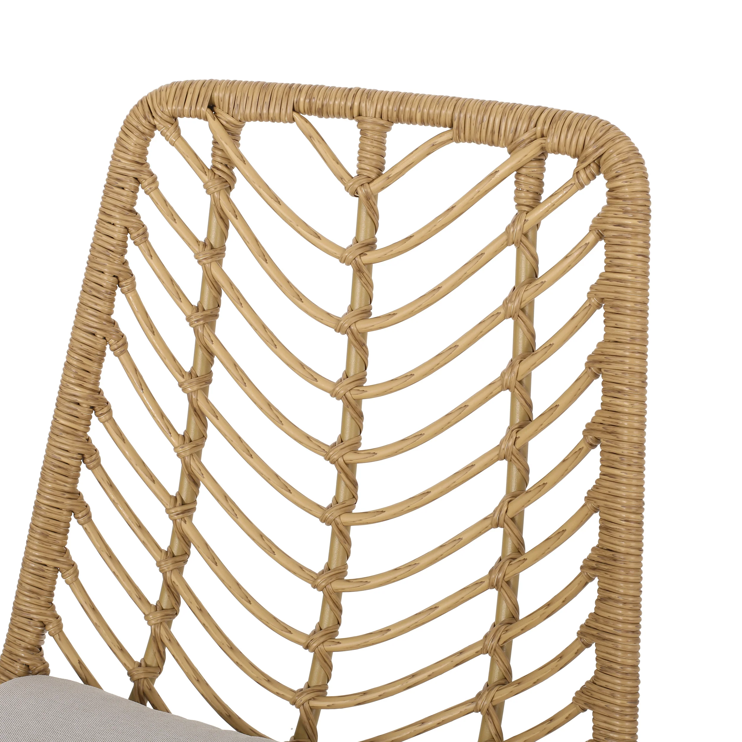 Beaver Bleckley Outdoor 7 Piece Dining Set with Wicker Seating - furnishings