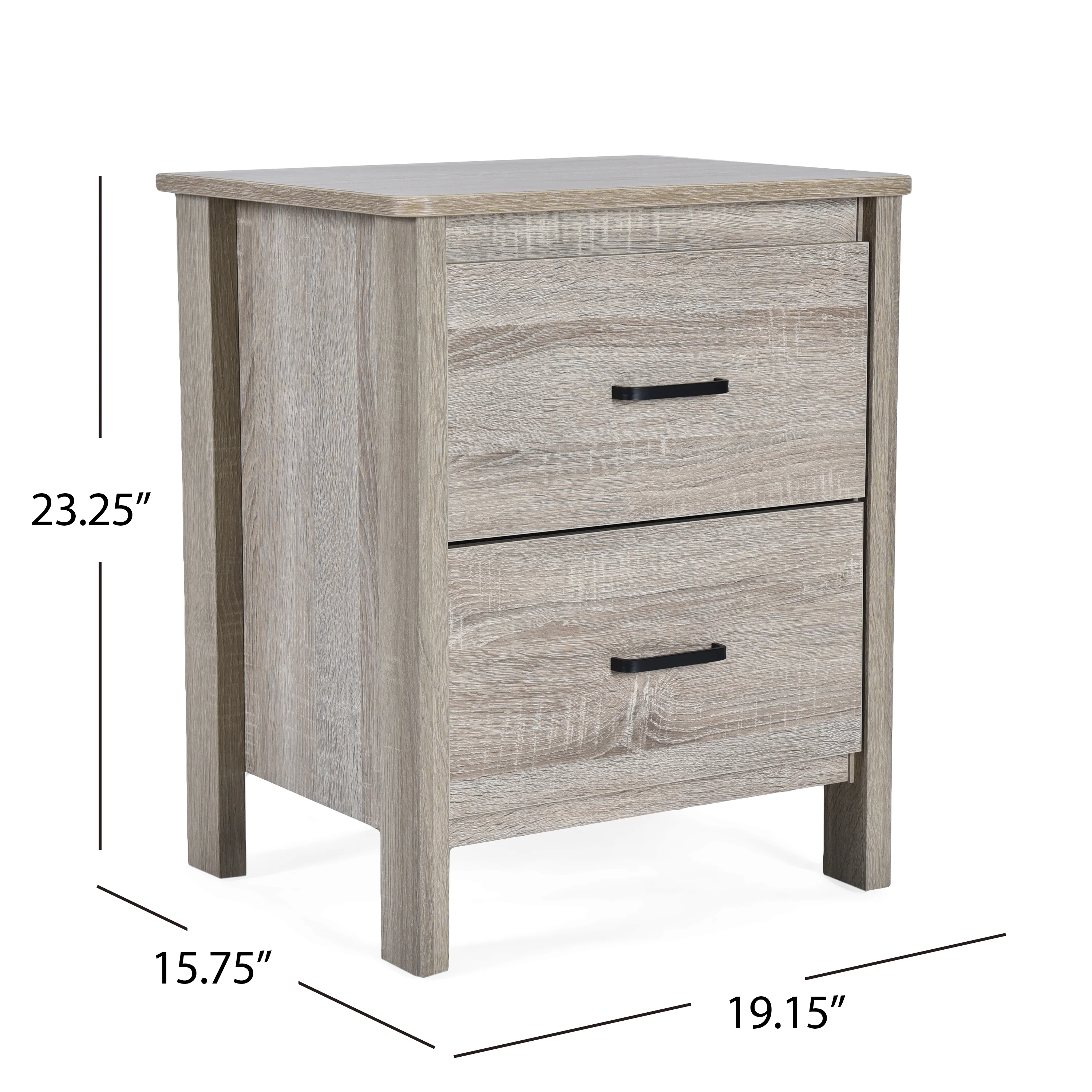 Titeca Contemporary 2 Drawer Nightstand - furnishings