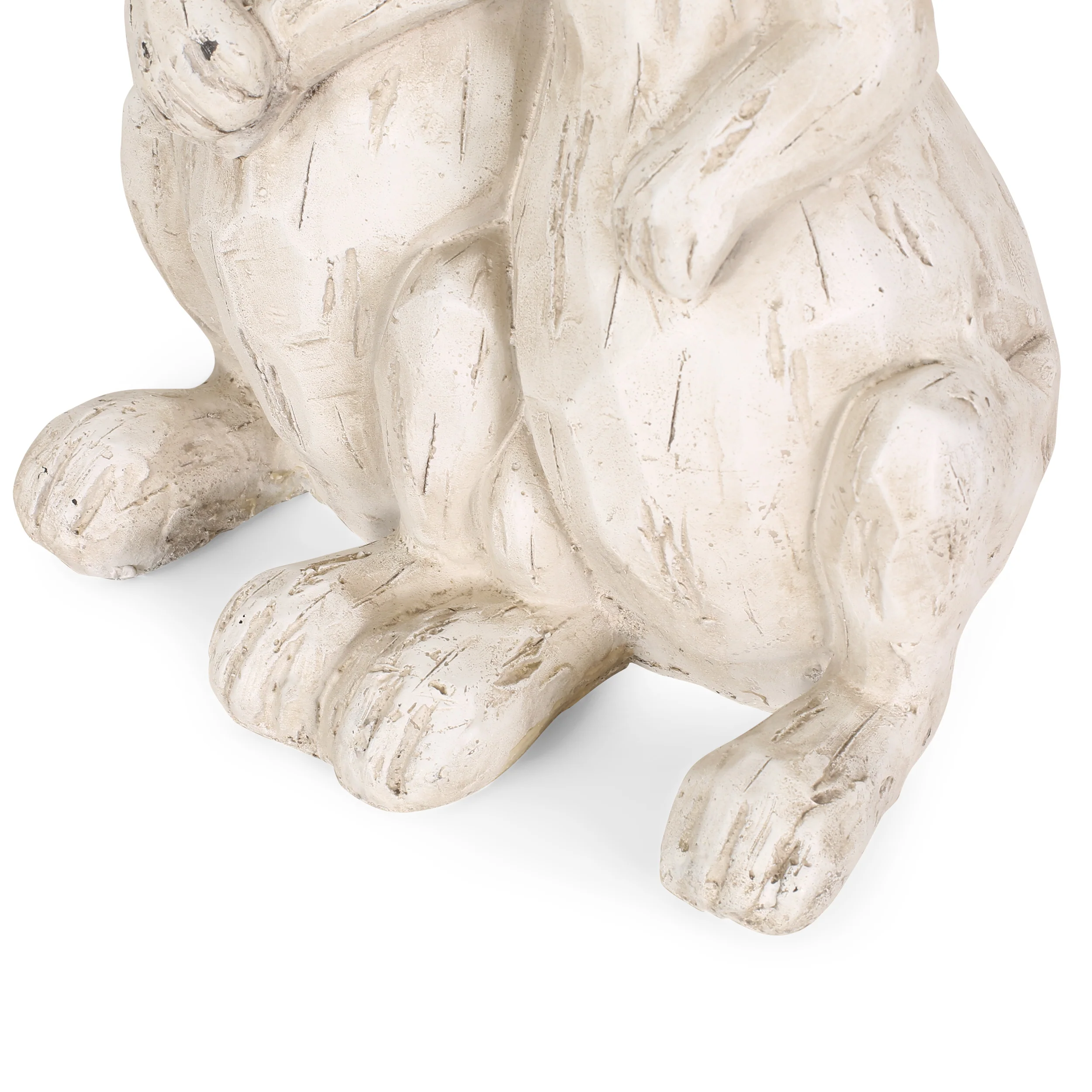 Yantic Outdoor Rabbit Couple Garden Statue, White - furnishings