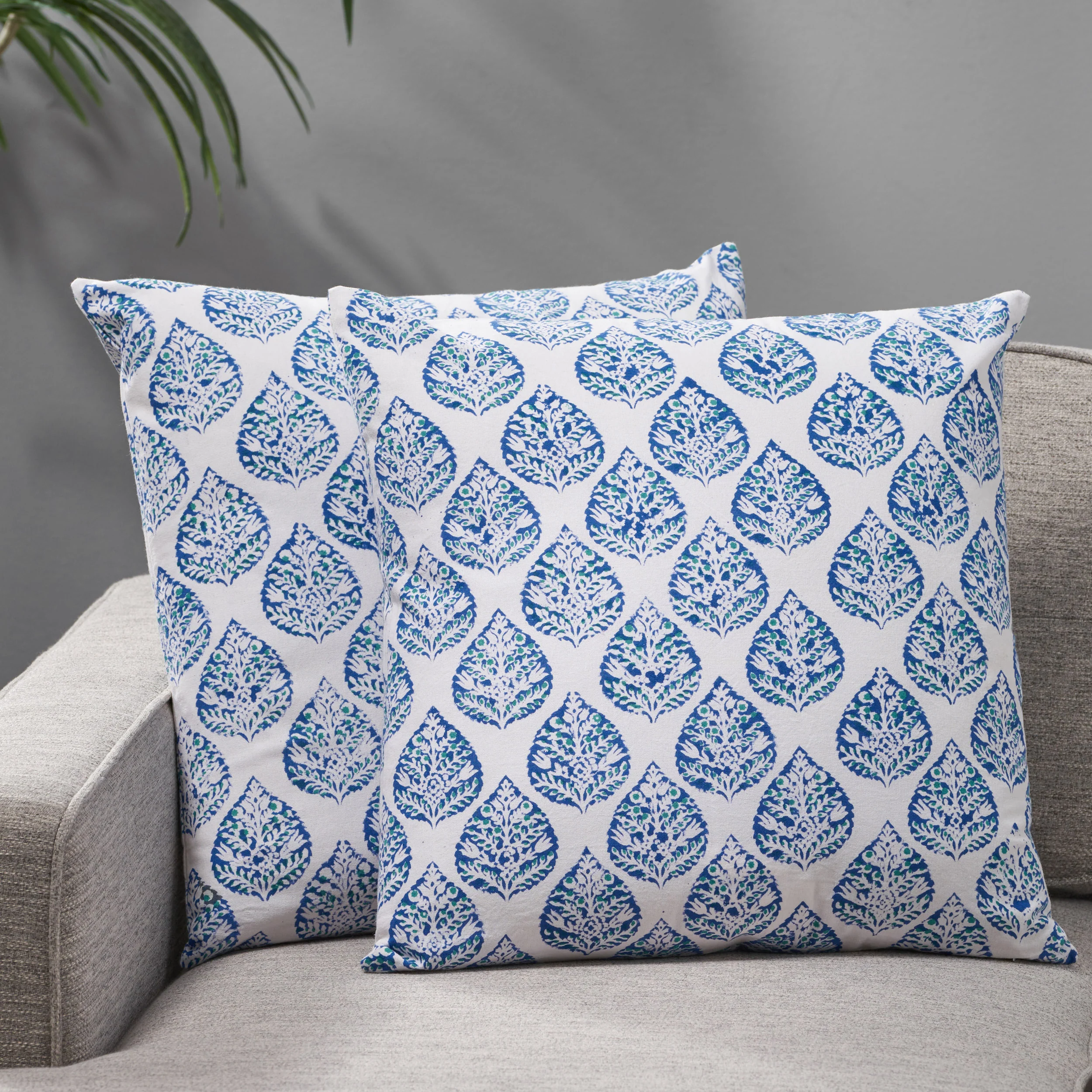 Sihaam Modern Fabric Throw Pillow (Set of 2) - furnishings