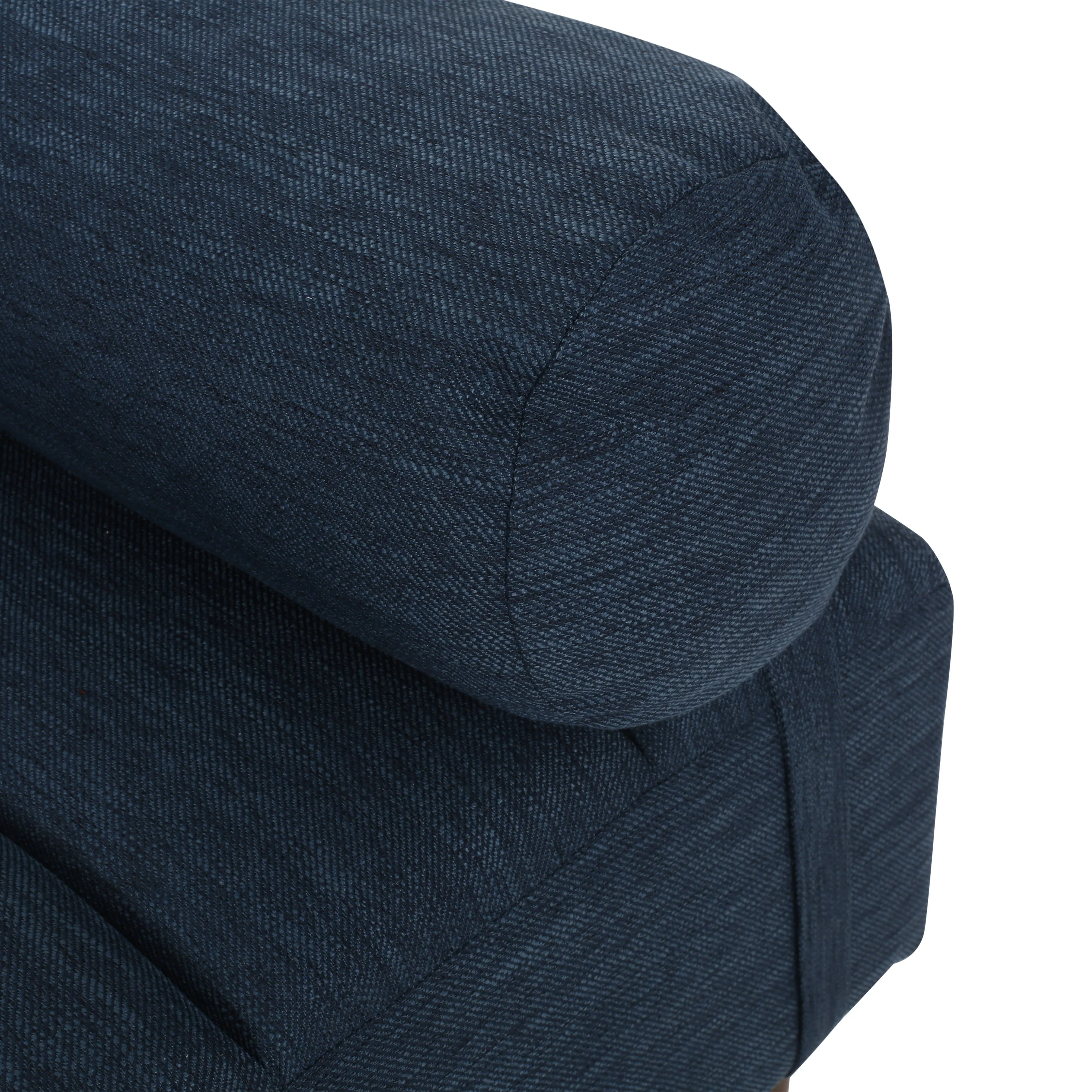 Holmwood Mid Century Modern Fabric Tufted Chaise Lounge with Bolster Pillow - furnishings
