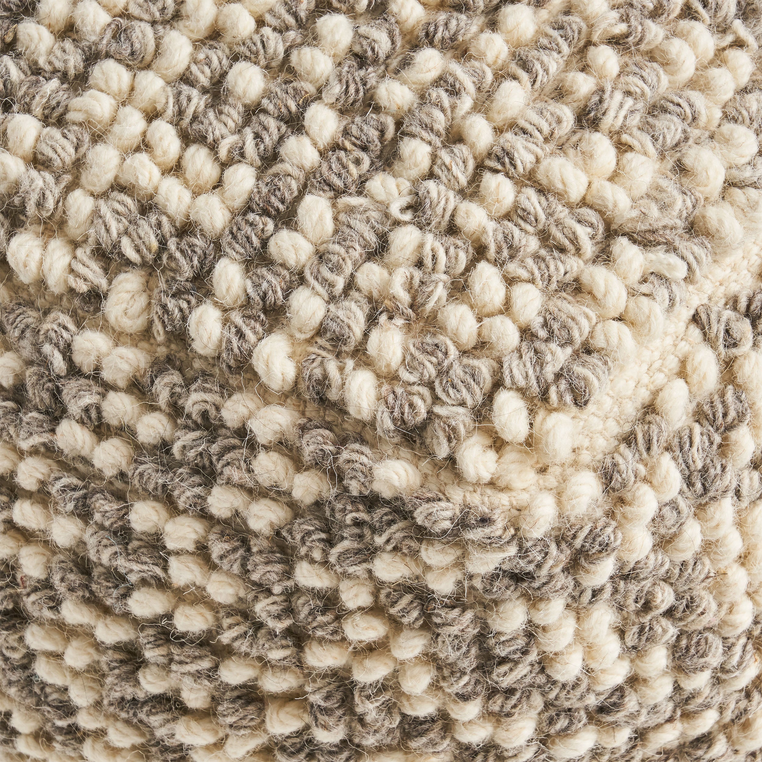 Zoriah Boho Wool and Cotton Ottoman Pouf - furnishings