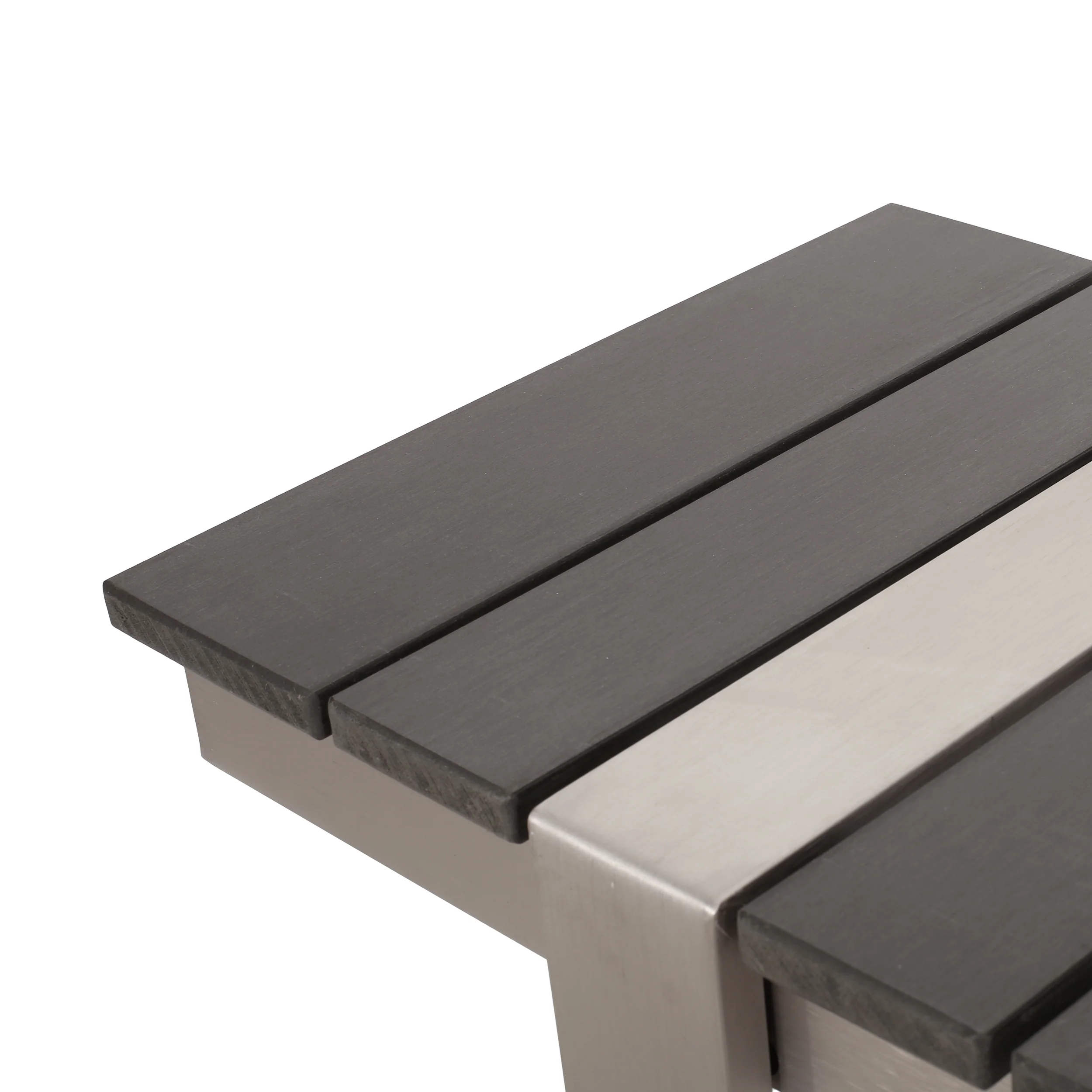Mora Outdoor Faux Wood and Aluminum Dining Bench - furnishings