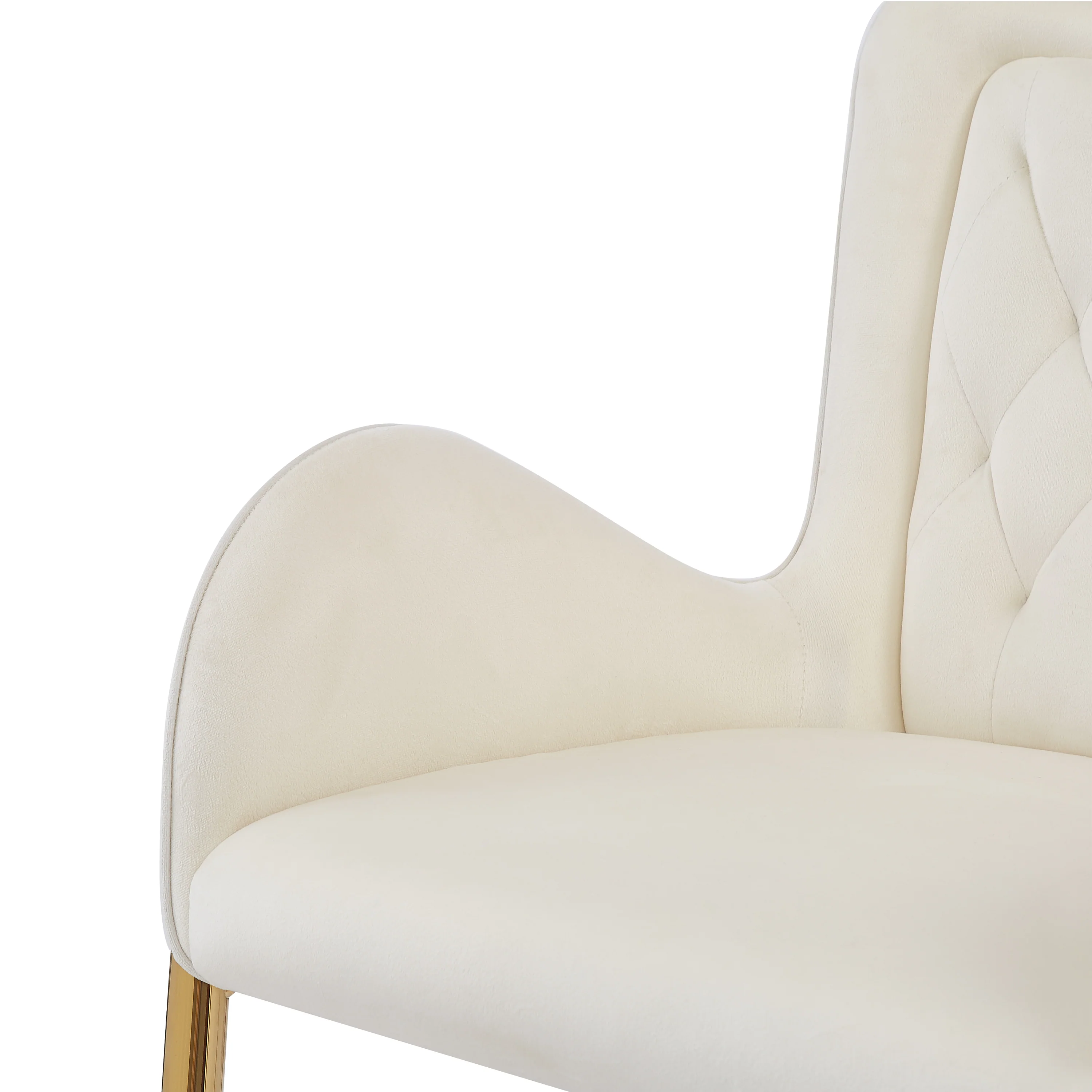 Kilmore Modern Upholstered Cushioned Velvet Counter Stool with Footrest & Tufted Back - furnishings