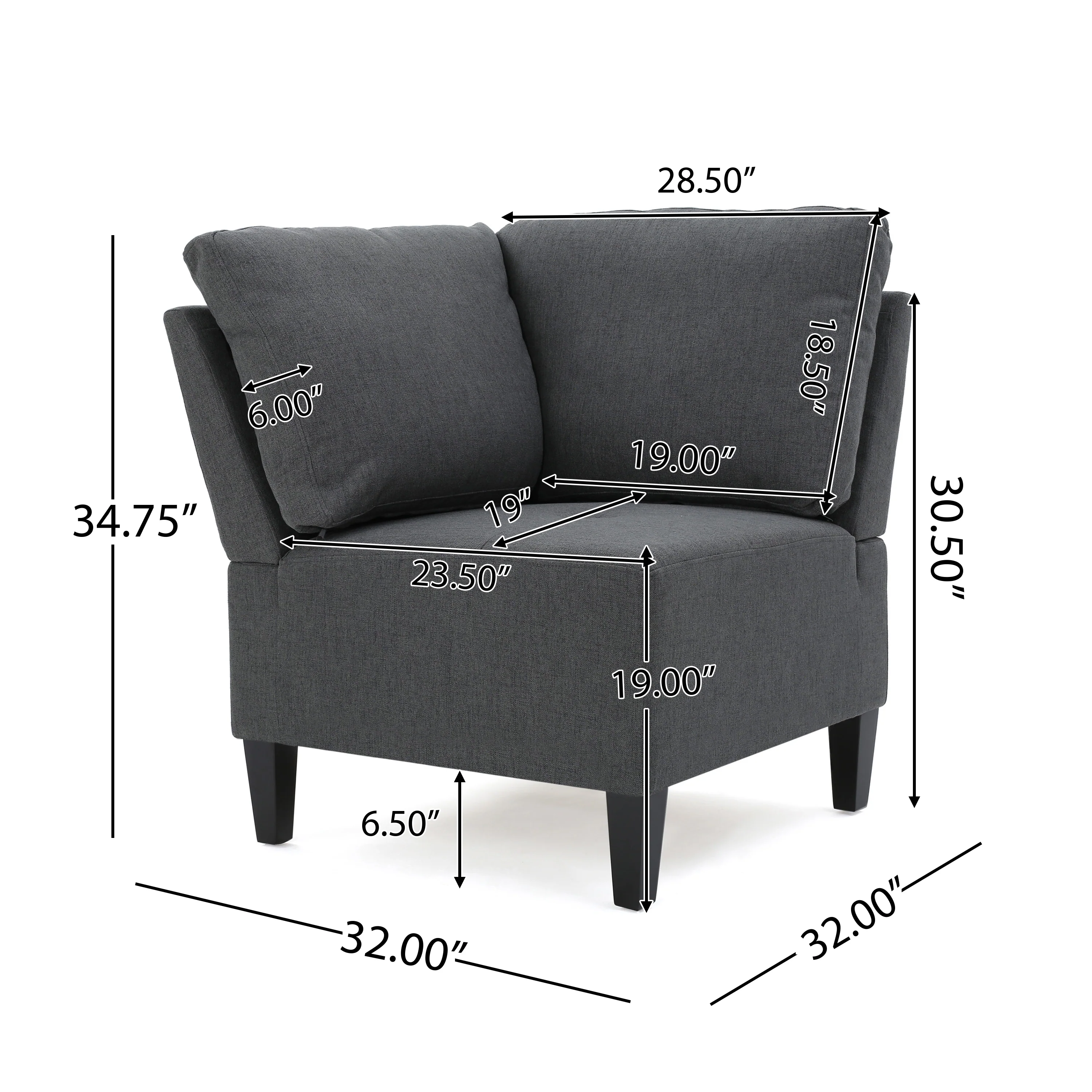 Bridger Fabric Sectional Couch - furnishings