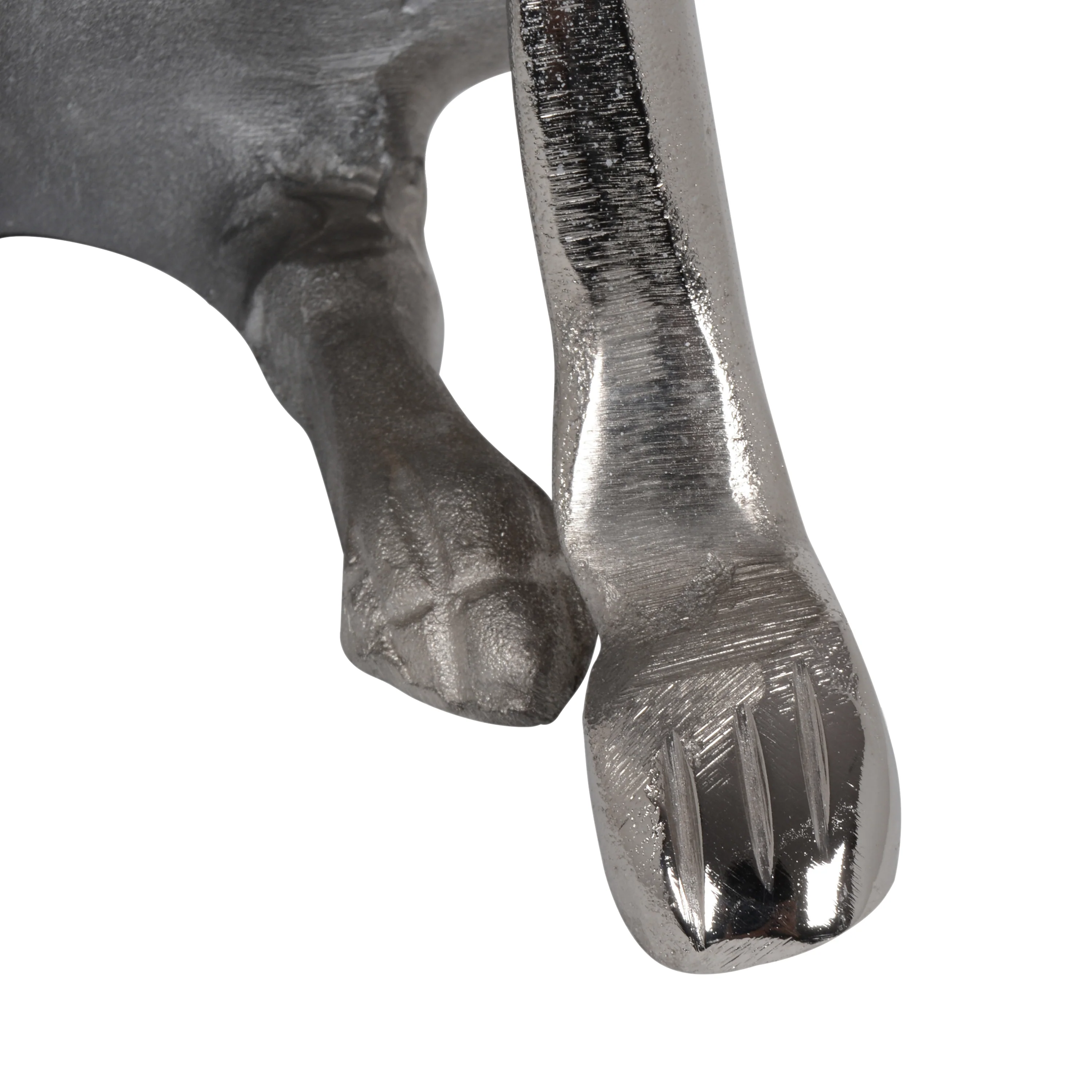 Lismore Aluminum Greyhound Statue, Raw Nickel - furnishings