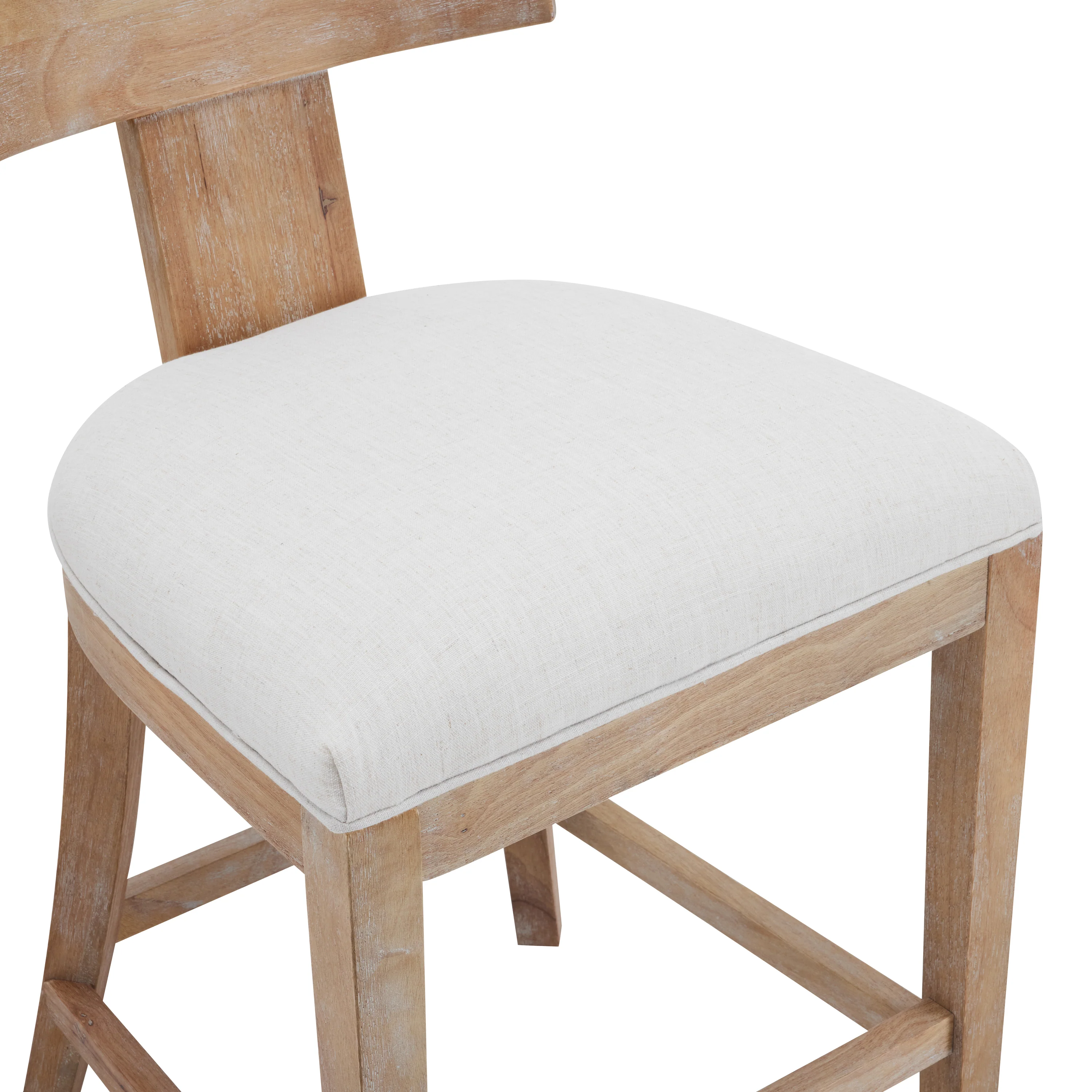 Brussels Holor Upholstered Barstool with Beige Cushions - furnishings