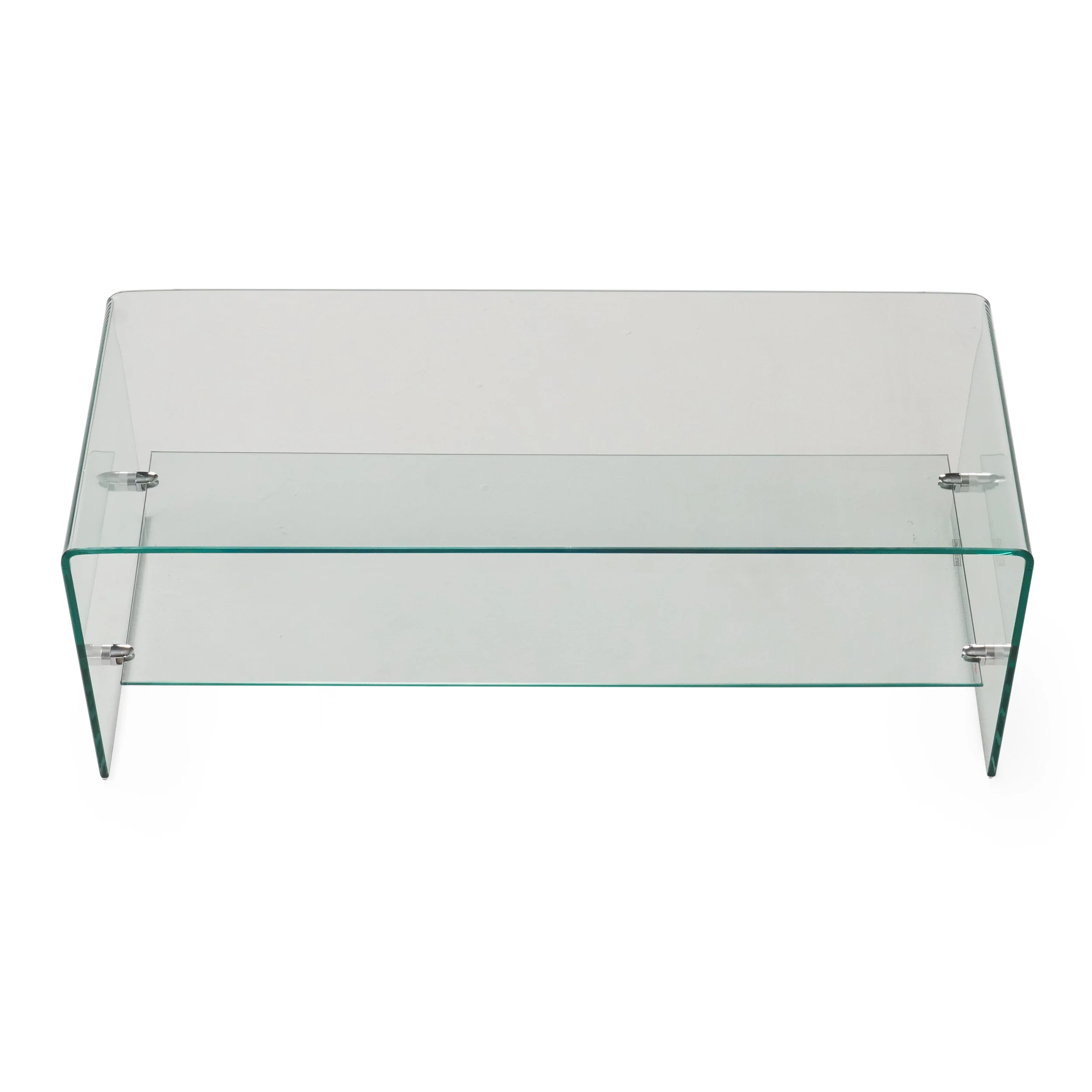 Classon Glass Entertainment TV Console Stand w/ Shelf - furnishings