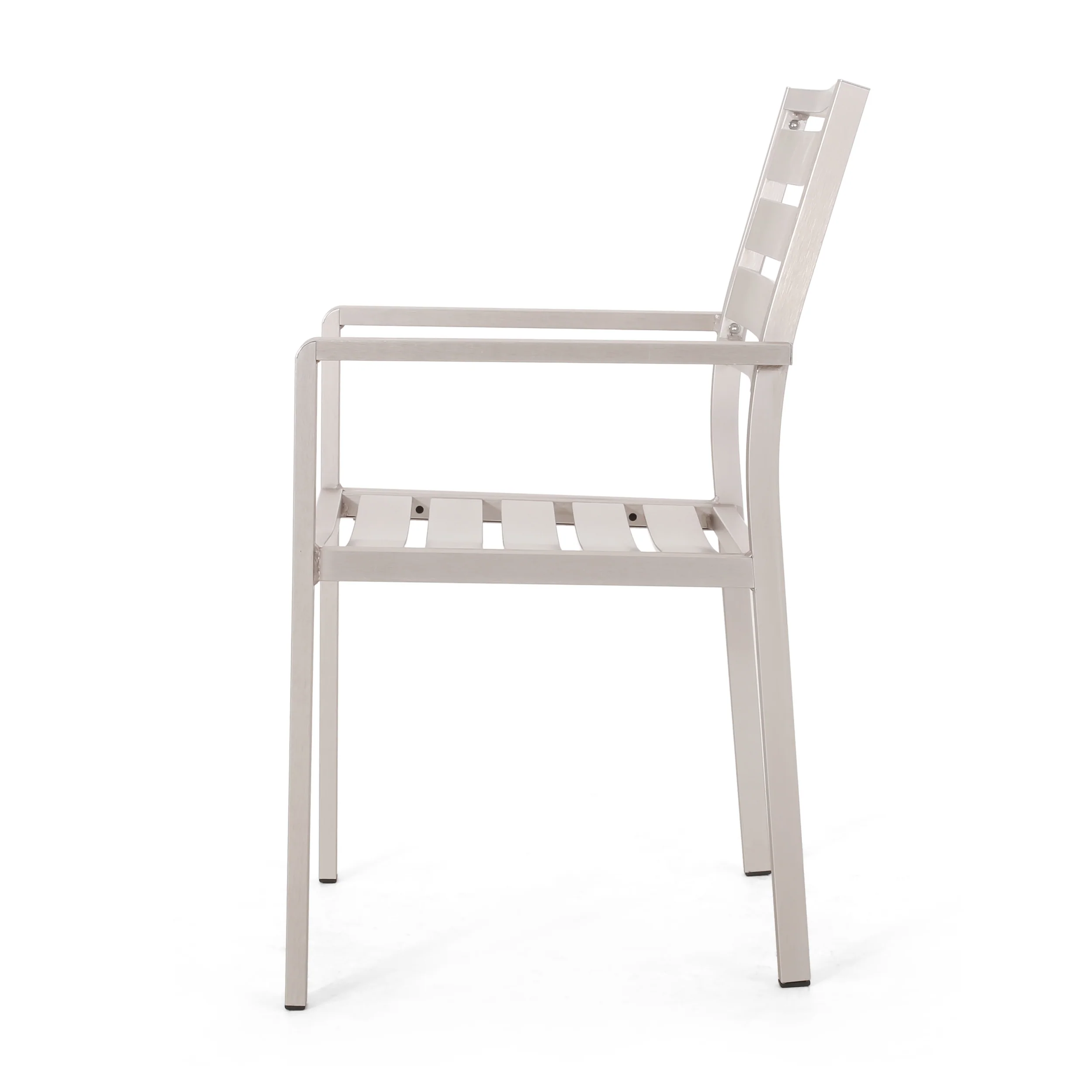Cherie Outdoor Modern 4 Seater Aluminum Dining Set with Wicker Table Top - furnishings