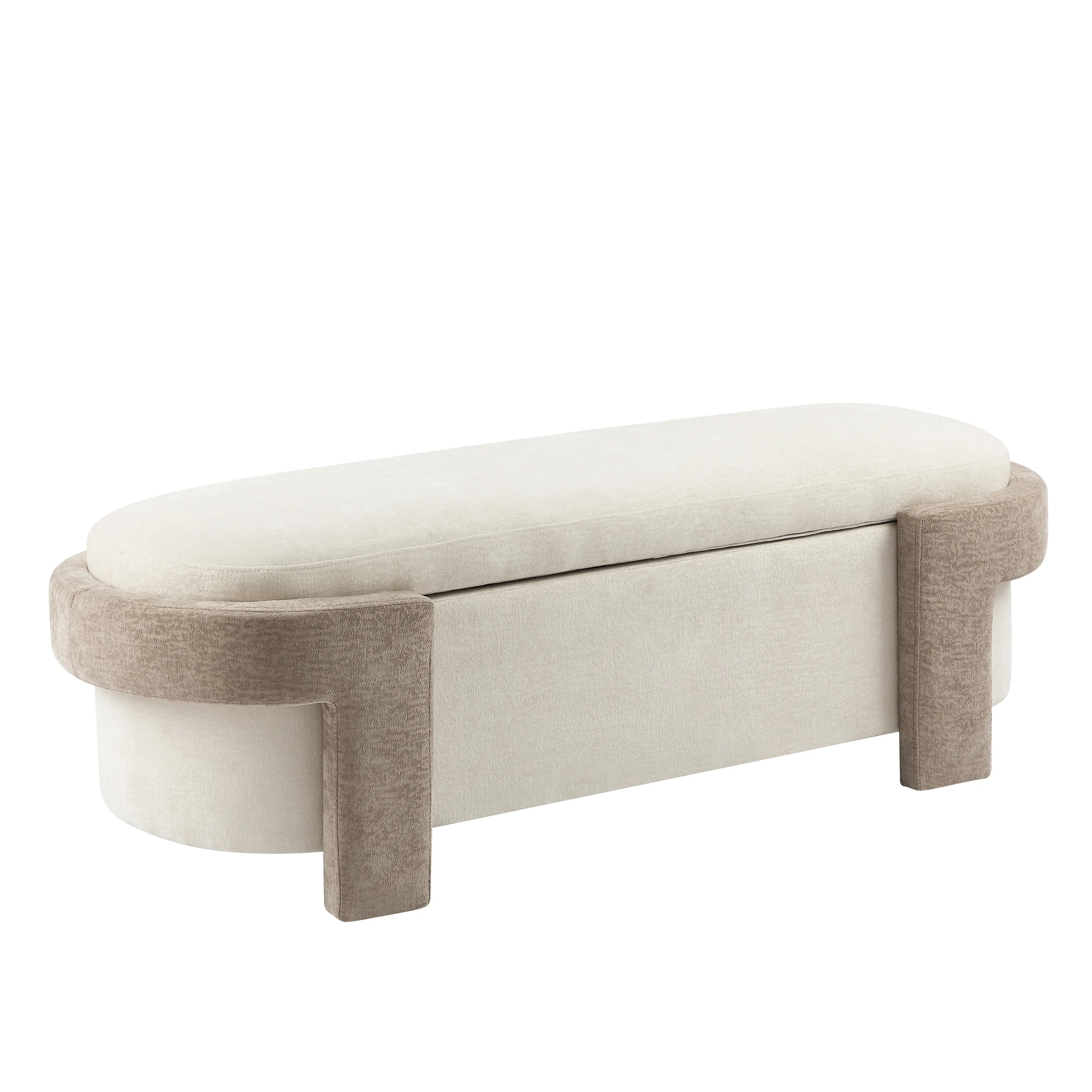 Ethan Upholstered Fabric Storage Ottoman Bench Foot Rest Stool - furnishings
