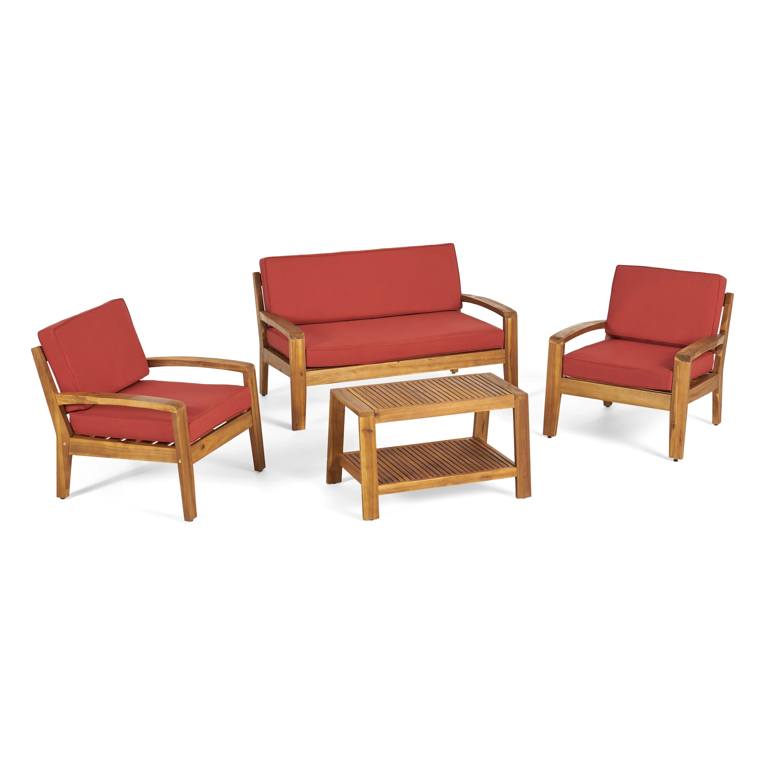 Parma 4pc Outdoor Sofa Set w/ Cushions - furnishings