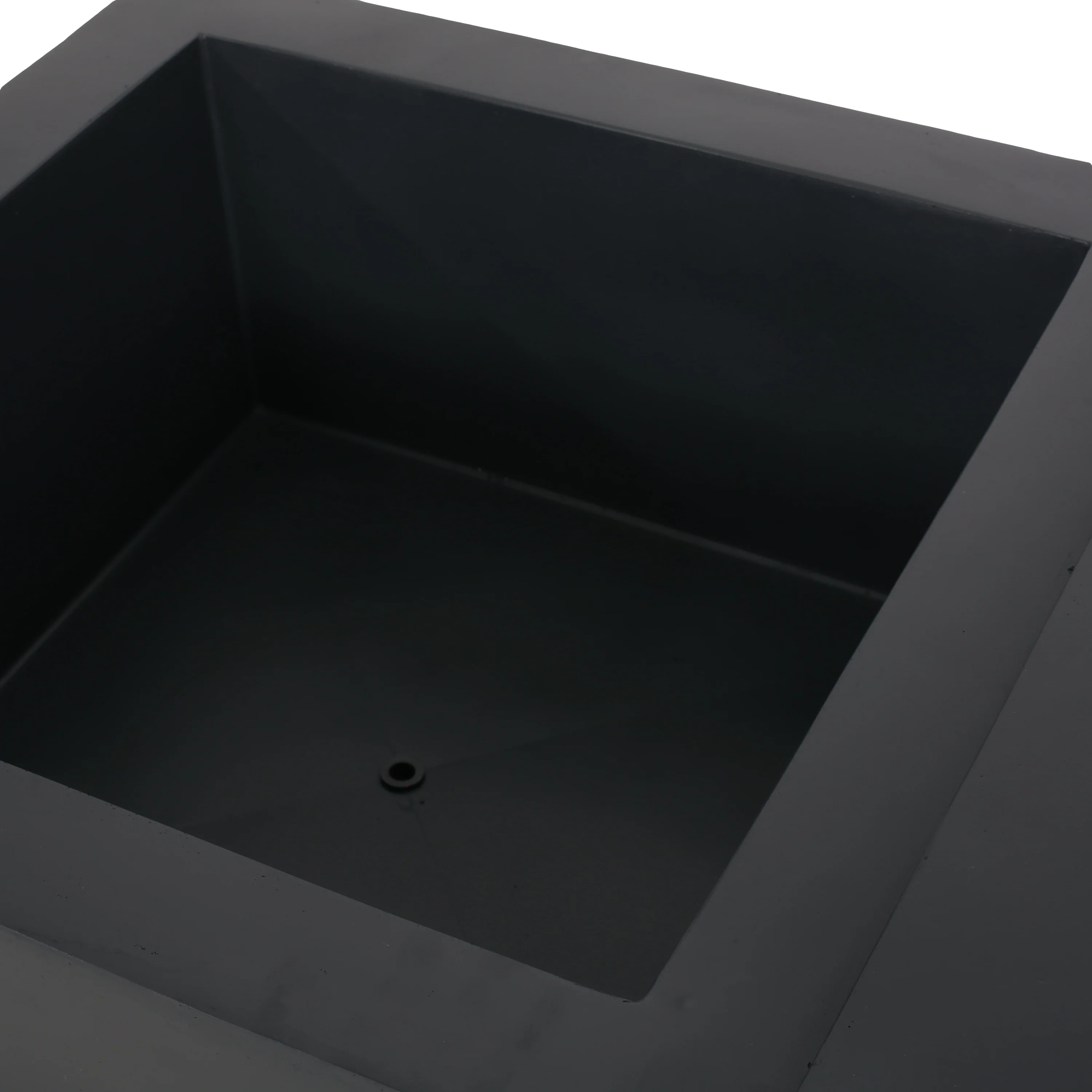 Fruite Outdoor 50,000 BTU Lightweight Concrete Rectangular Fire Pit Table with Tank Holder, Dark Gray and Natural - furnishings