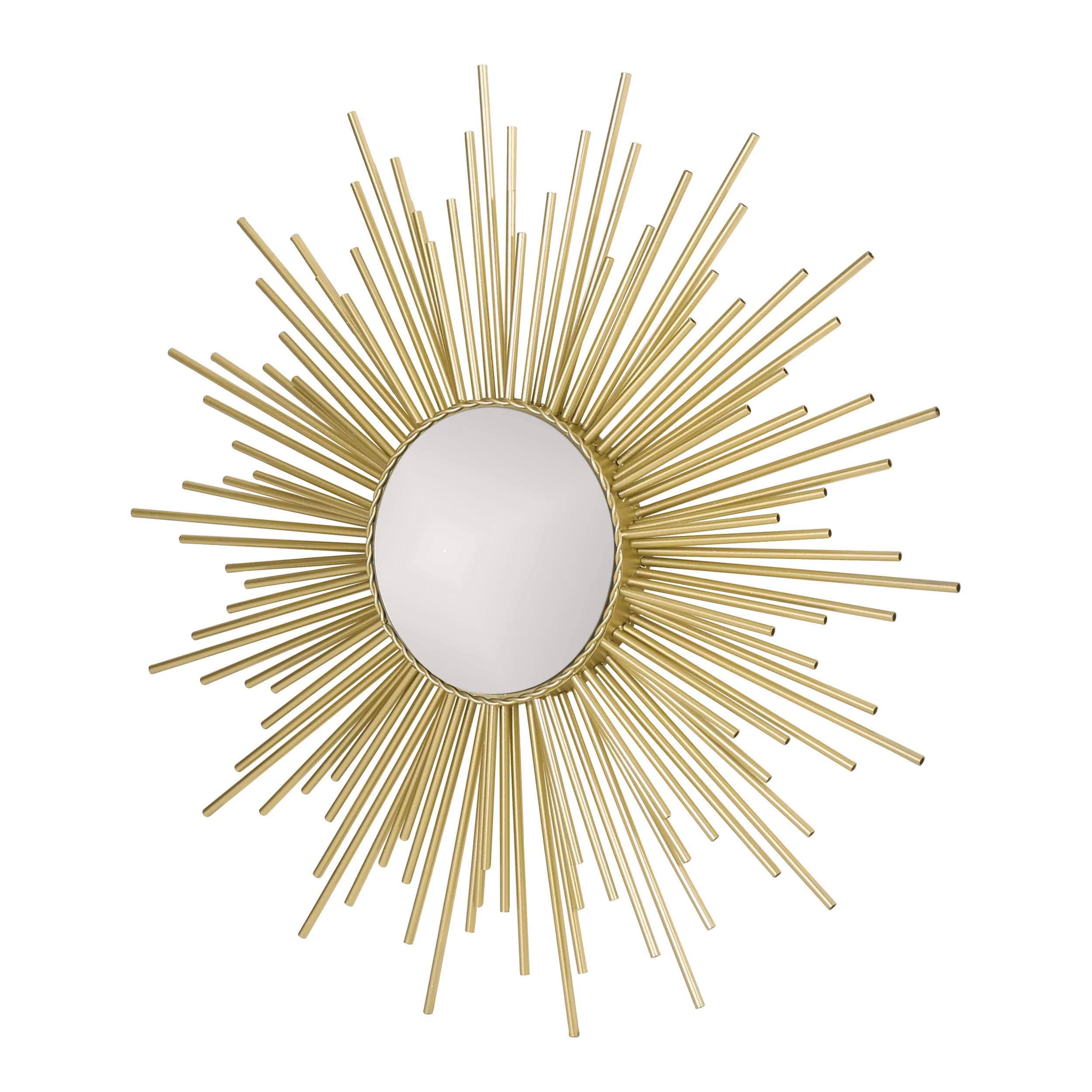 Holasek Modern Glam Sunburst Wall Mirror, Gold - furnishings