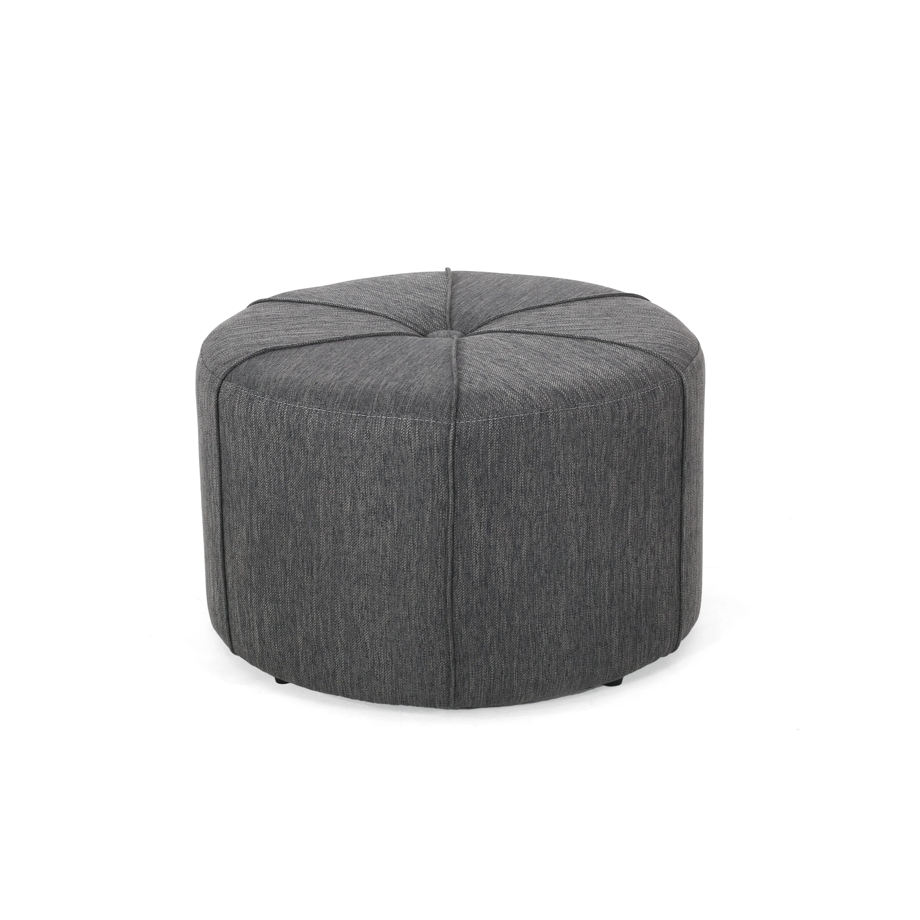 Bergeson Fabric Upholstered Round Ottoman - furnishings
