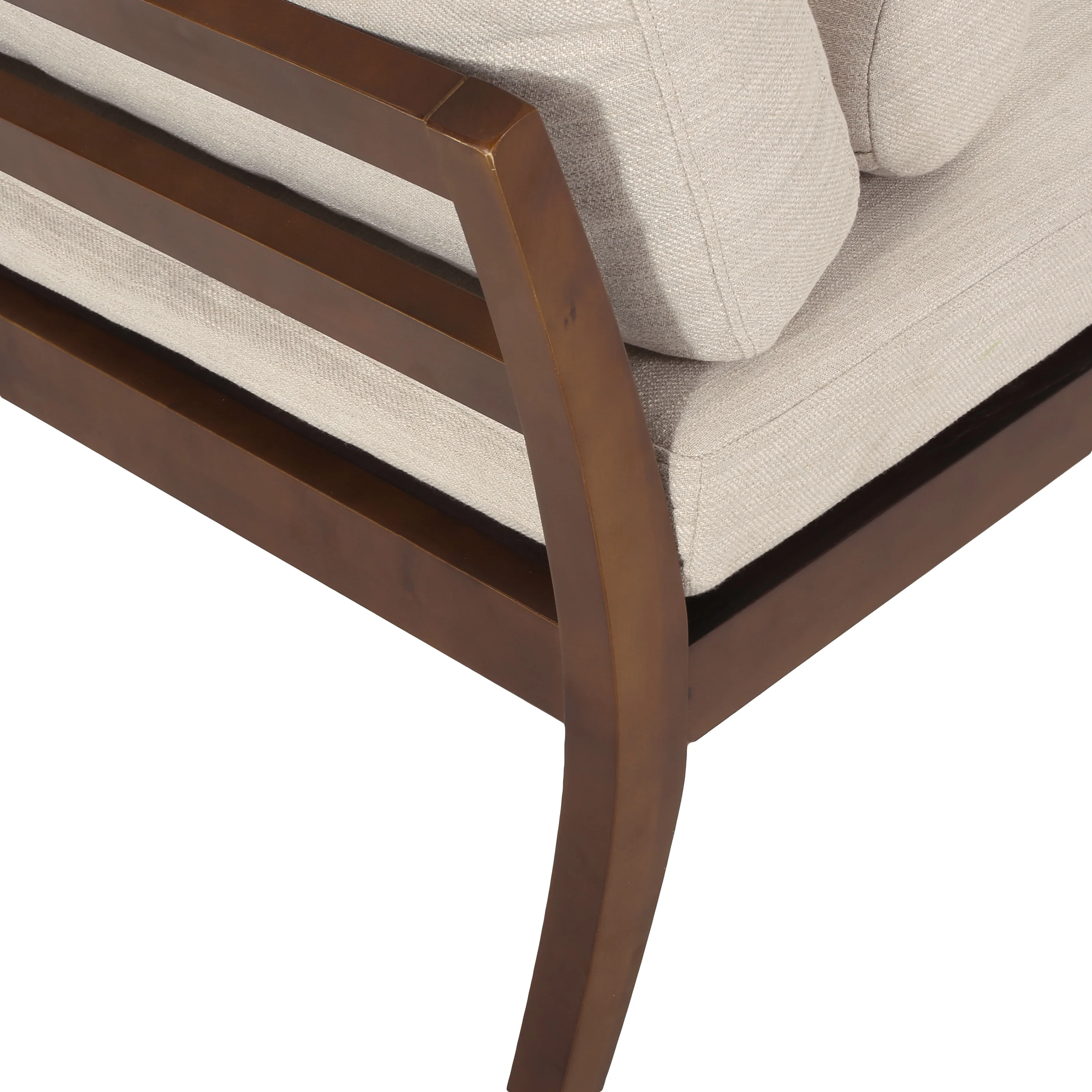Lochmere Mid Century Modern Fabric Chaise Lounge with Bolster Pillow - furnishings