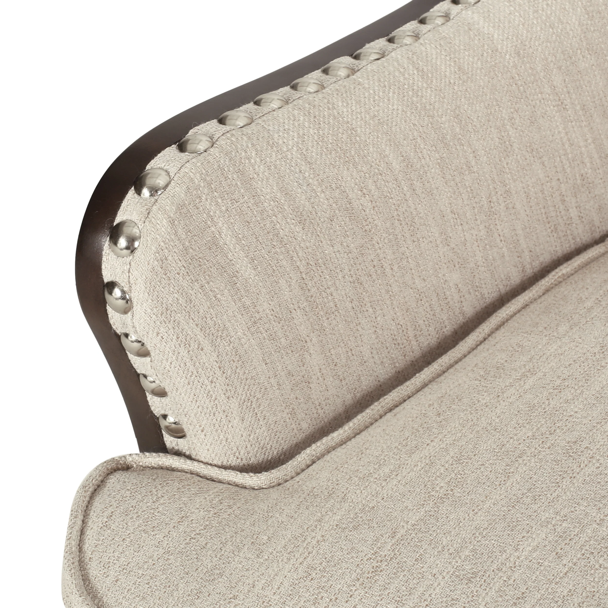 Jett Contemporary Upholstered Accent Chair with Nailhead Trim - furnishings