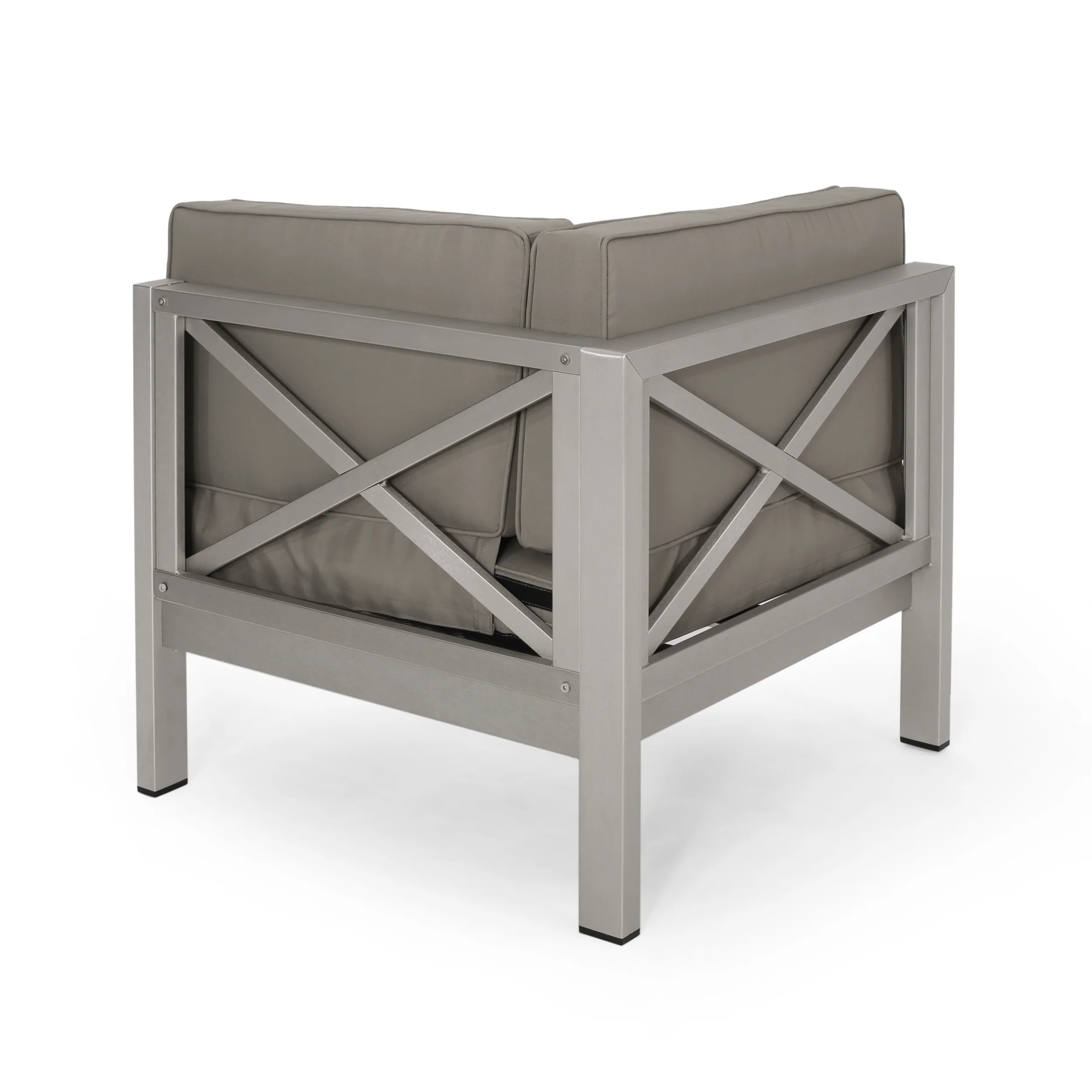 Morocco Vista Outdoor Modern 5 Seater V-Shaped Sectional Sofa Set - furnishings