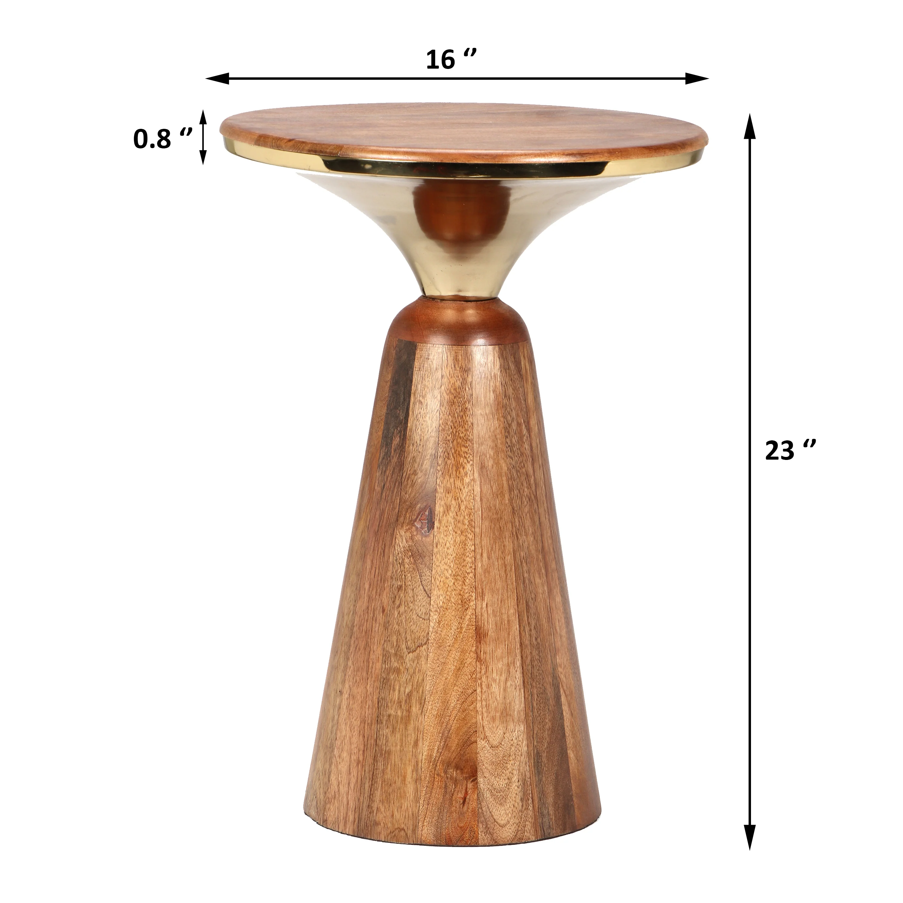Ardene Luxury Round Pedestal Side End Table - furnishings