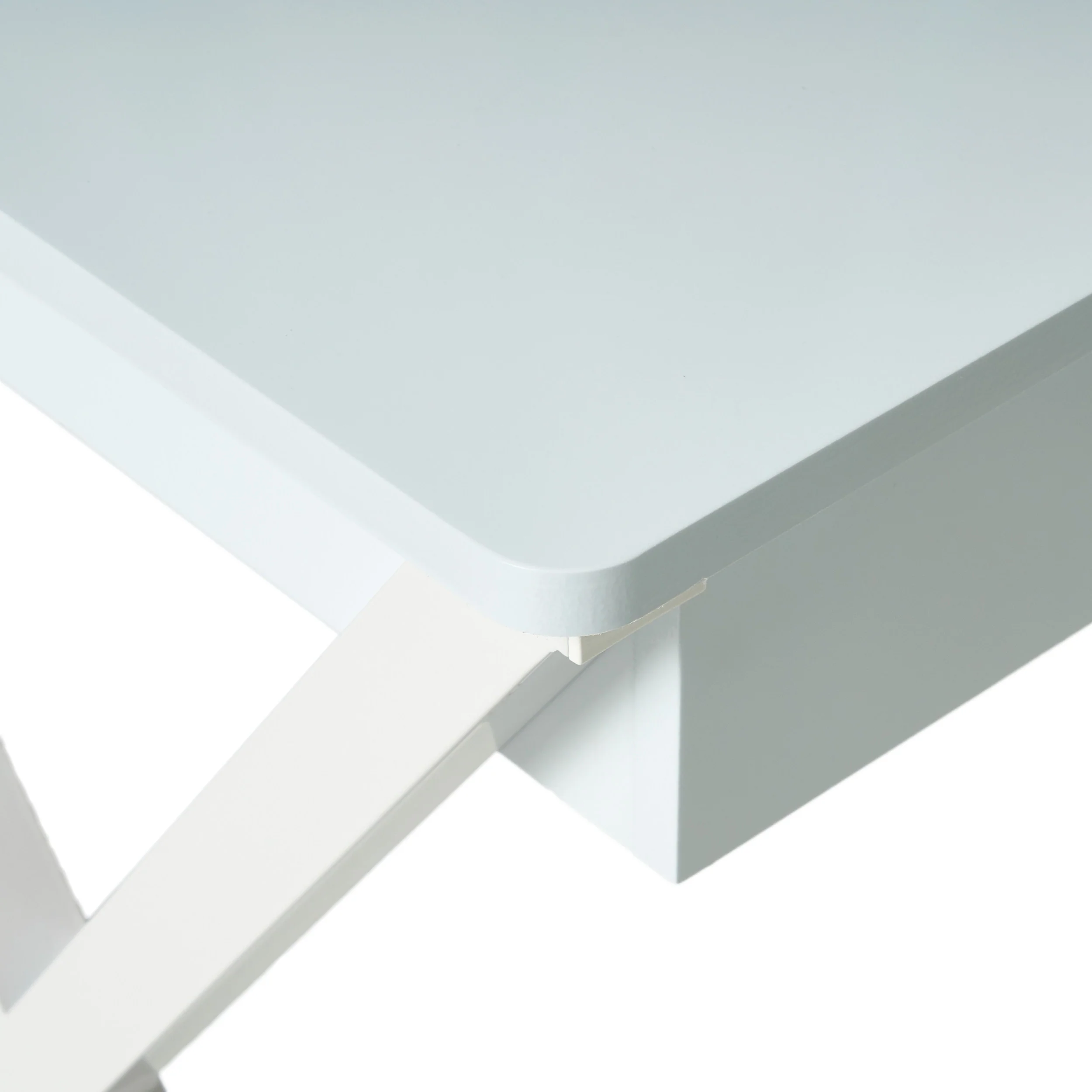 Monte Farmhouse Matte White Faux Wood Office Desk with Drawer - furnishings