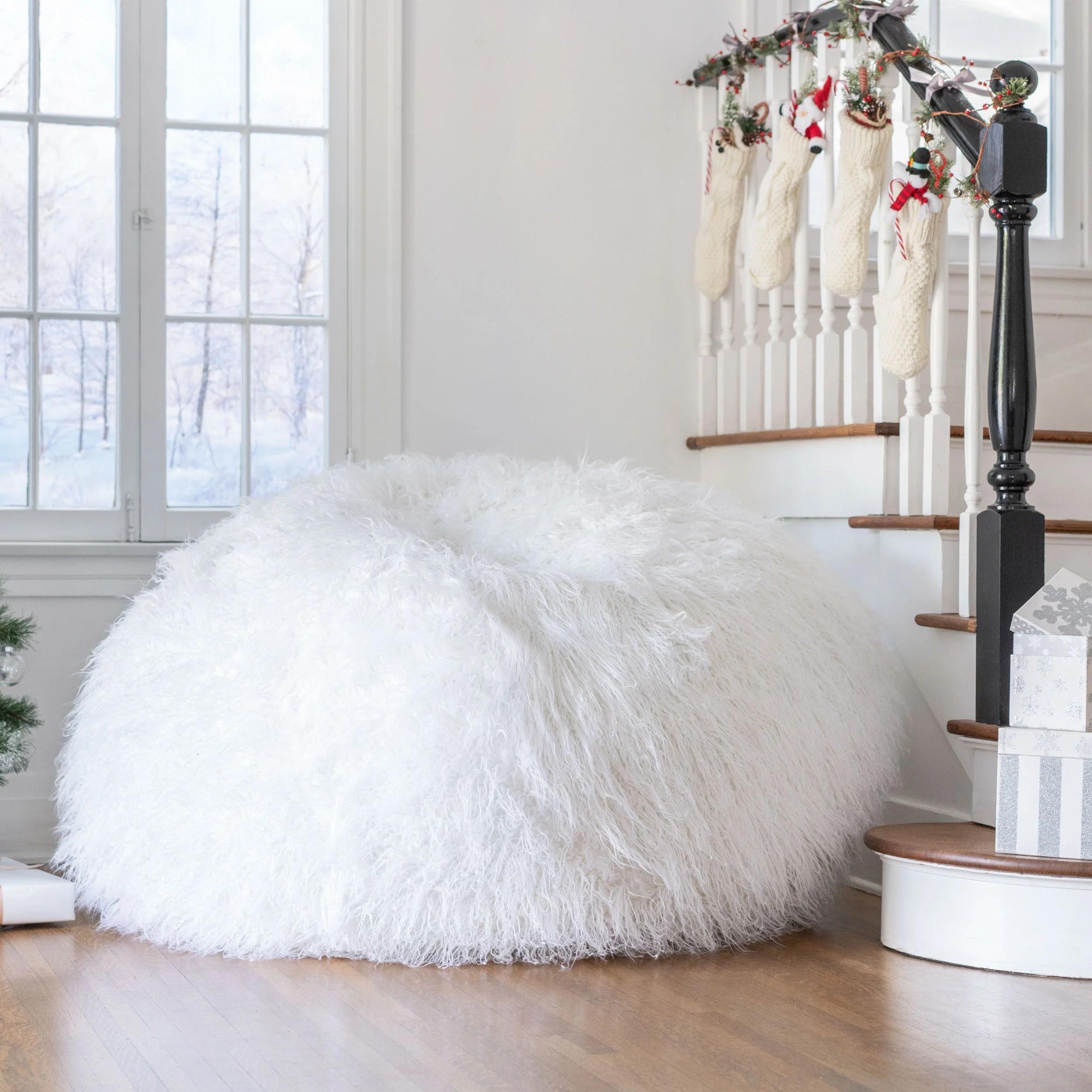 Lycus Faux Fur Bean Bag Chair - furnishings