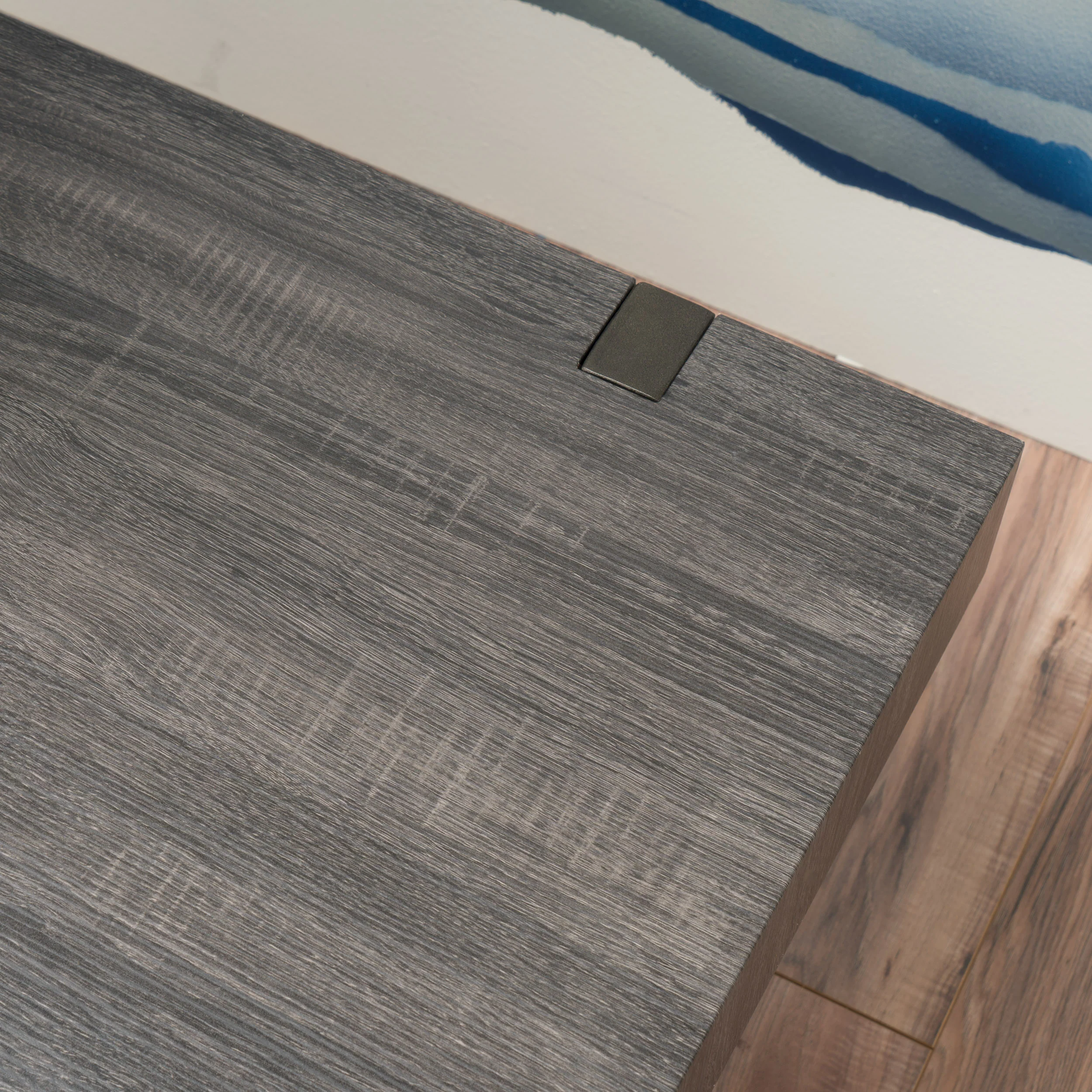 Genwa Black Oak Wood Coffee Table - furnishings