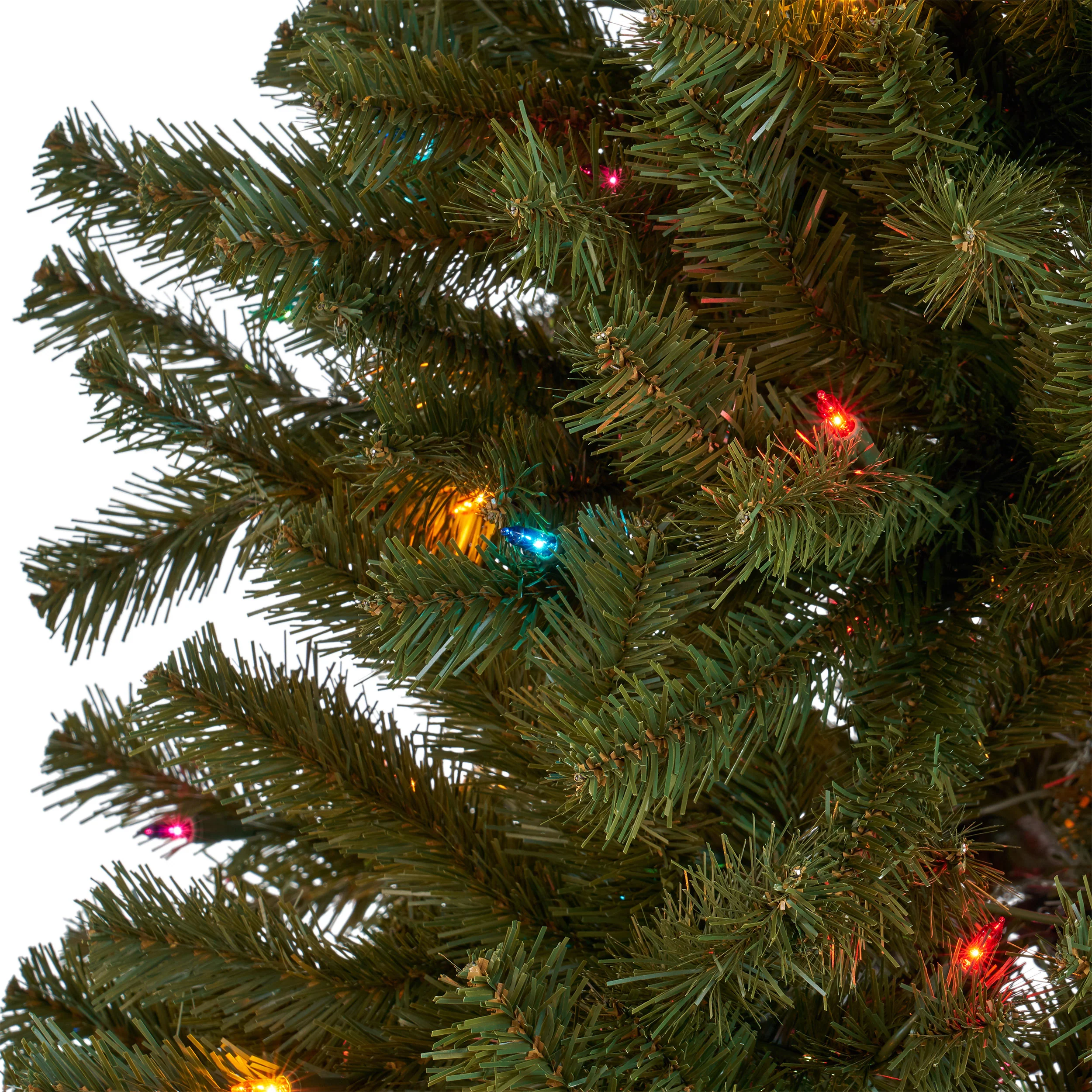 7-foot Noble Fir Hinged Artificial Christmas Tree - furnishings