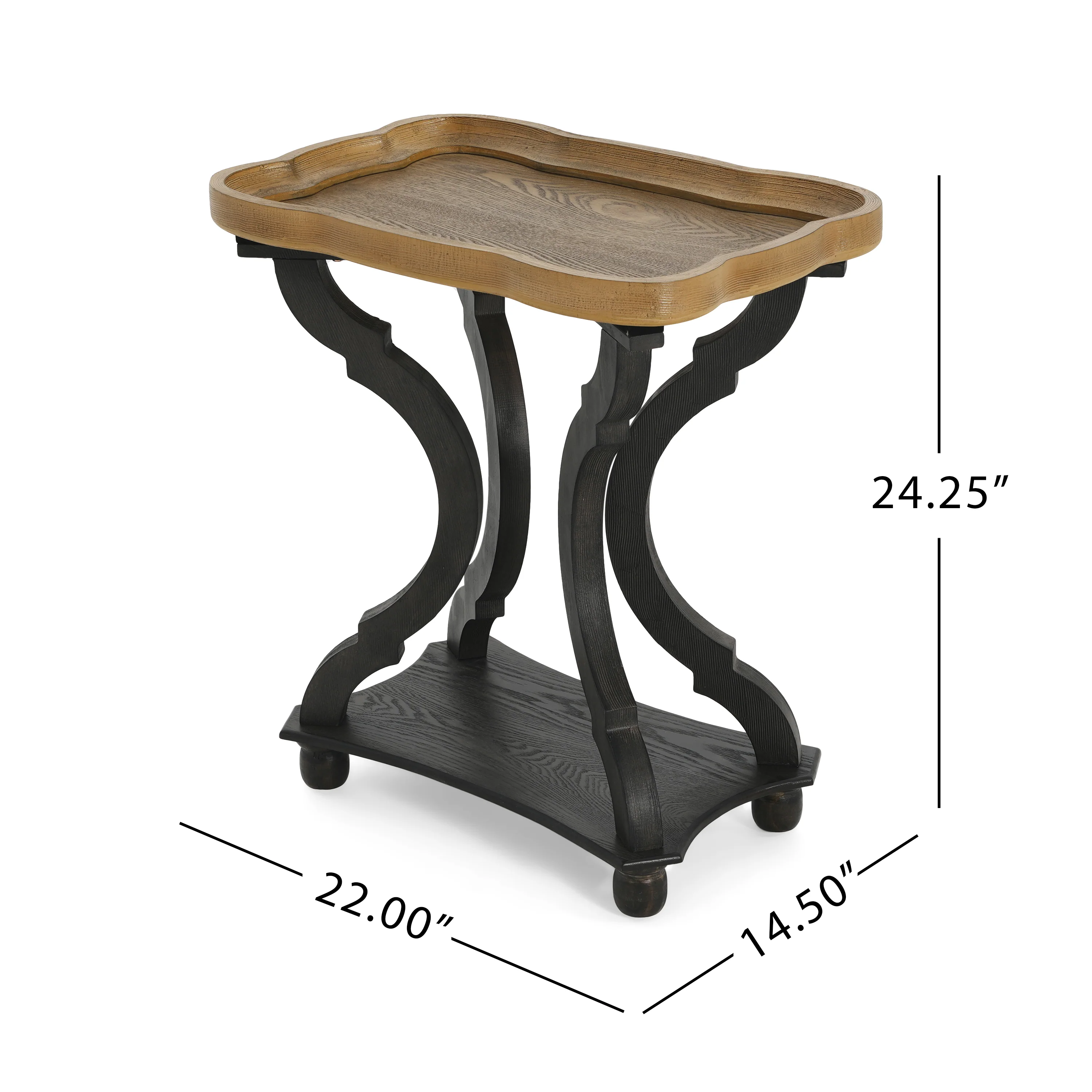 Balthazare Vintage Side Table End Table - furnishings