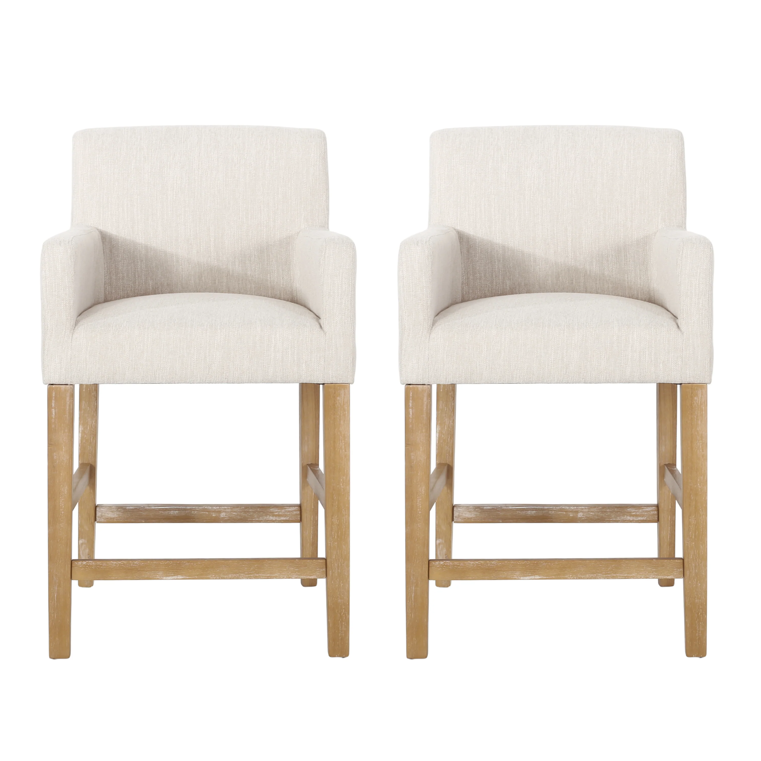 Chaparral Contemporary Fabric Upholstered Wood 26 inch Counter Stools (Set of 2) - furnishings