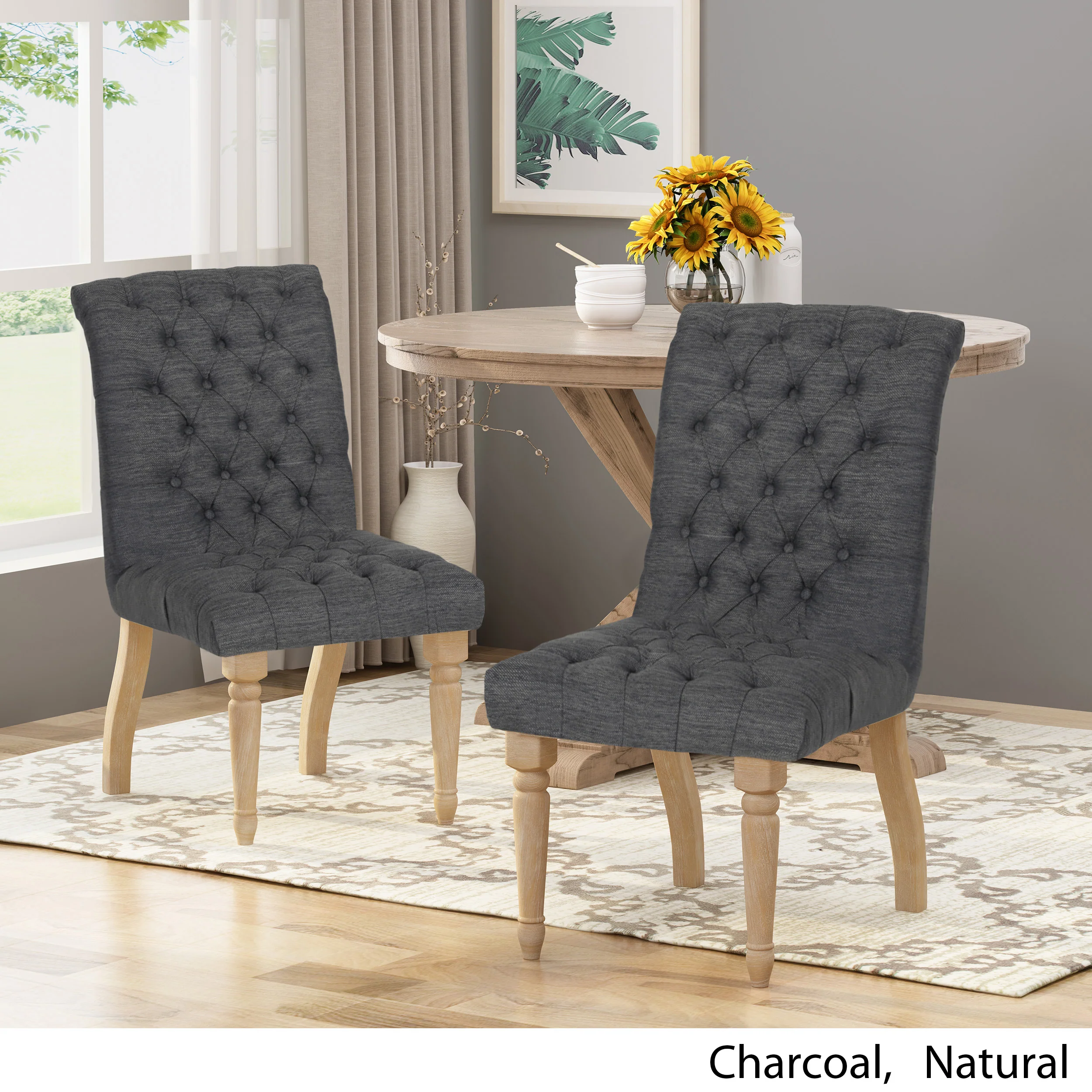 Terrance Tufted Fabric Dining Chair (Set of 2) - furnishings