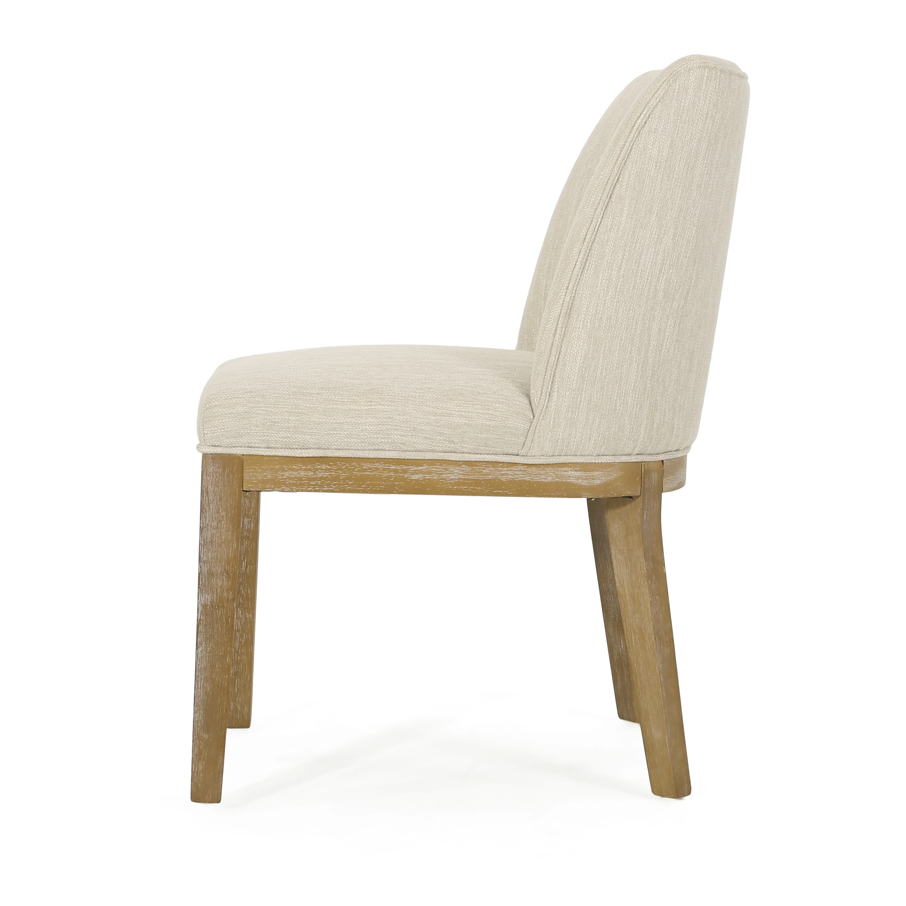 Boise Contemporary Fabric Upholstered Wood Dining Chairs, Set of 2 - furnishings