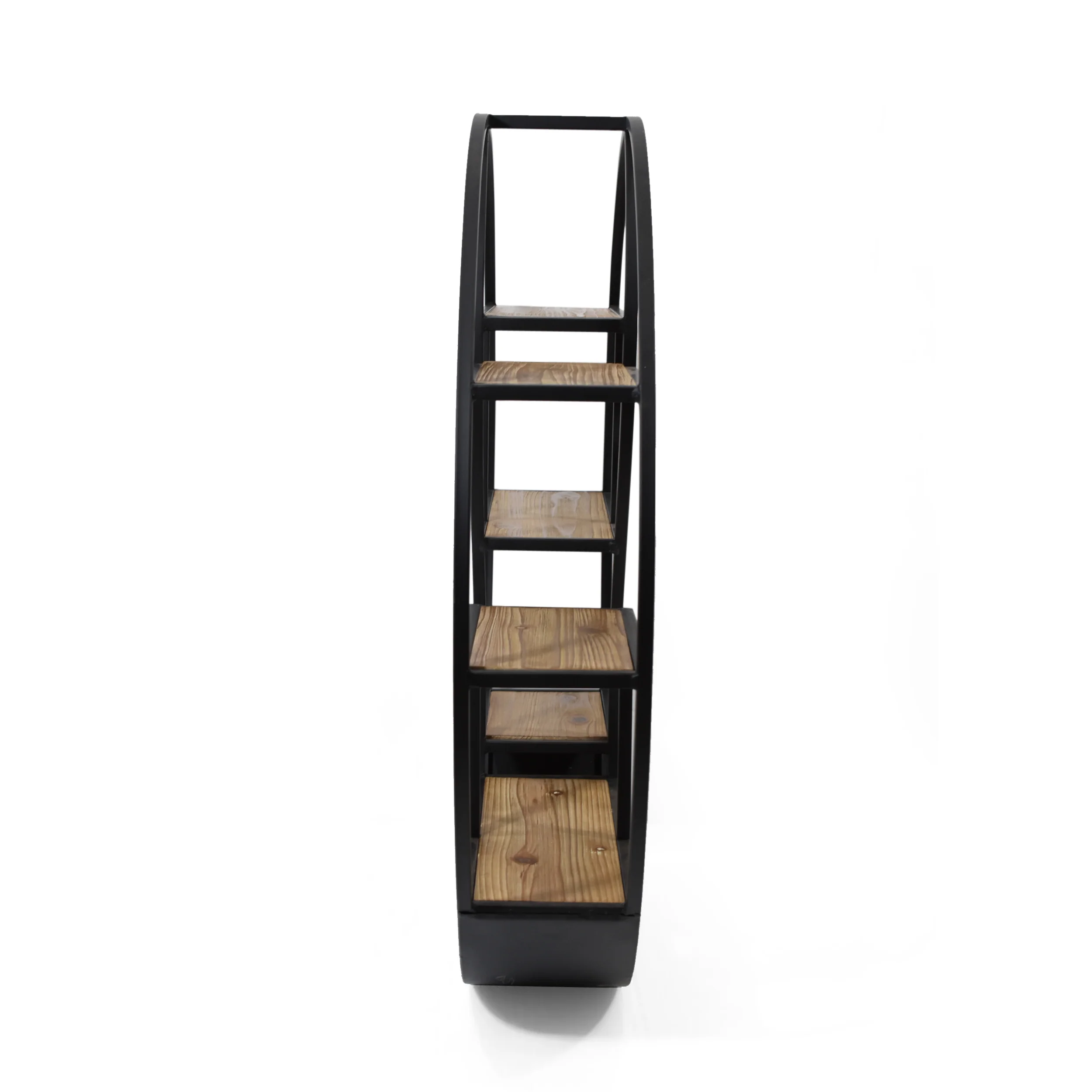 Bobby Industrial Wall Mount Round Yin Yang Floating Shelf - furnishings