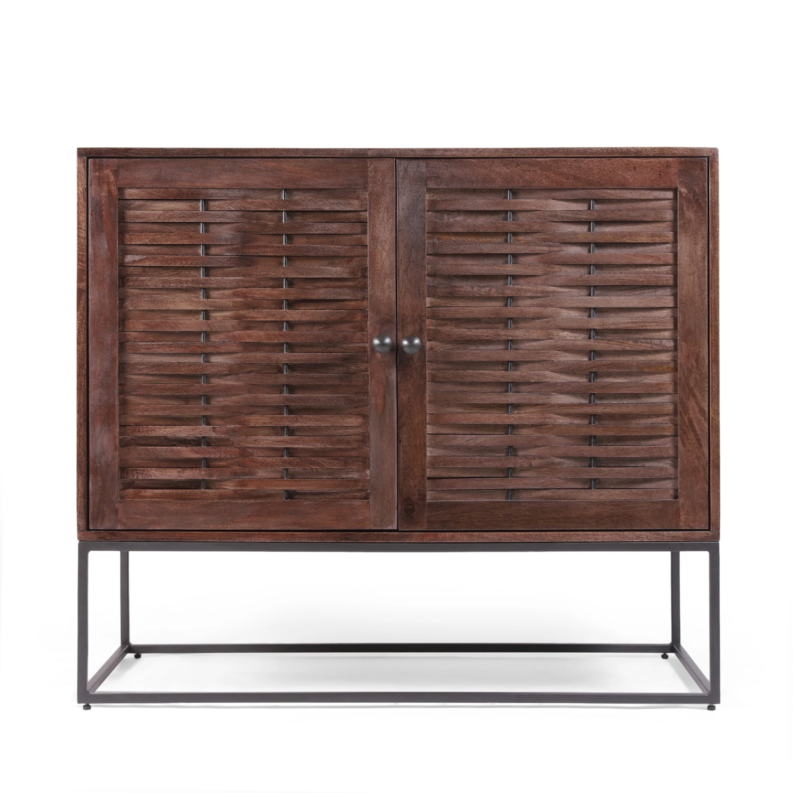 Upson Handcrafted Boho Mango Wood 2 Door Sideboard - furnishings
