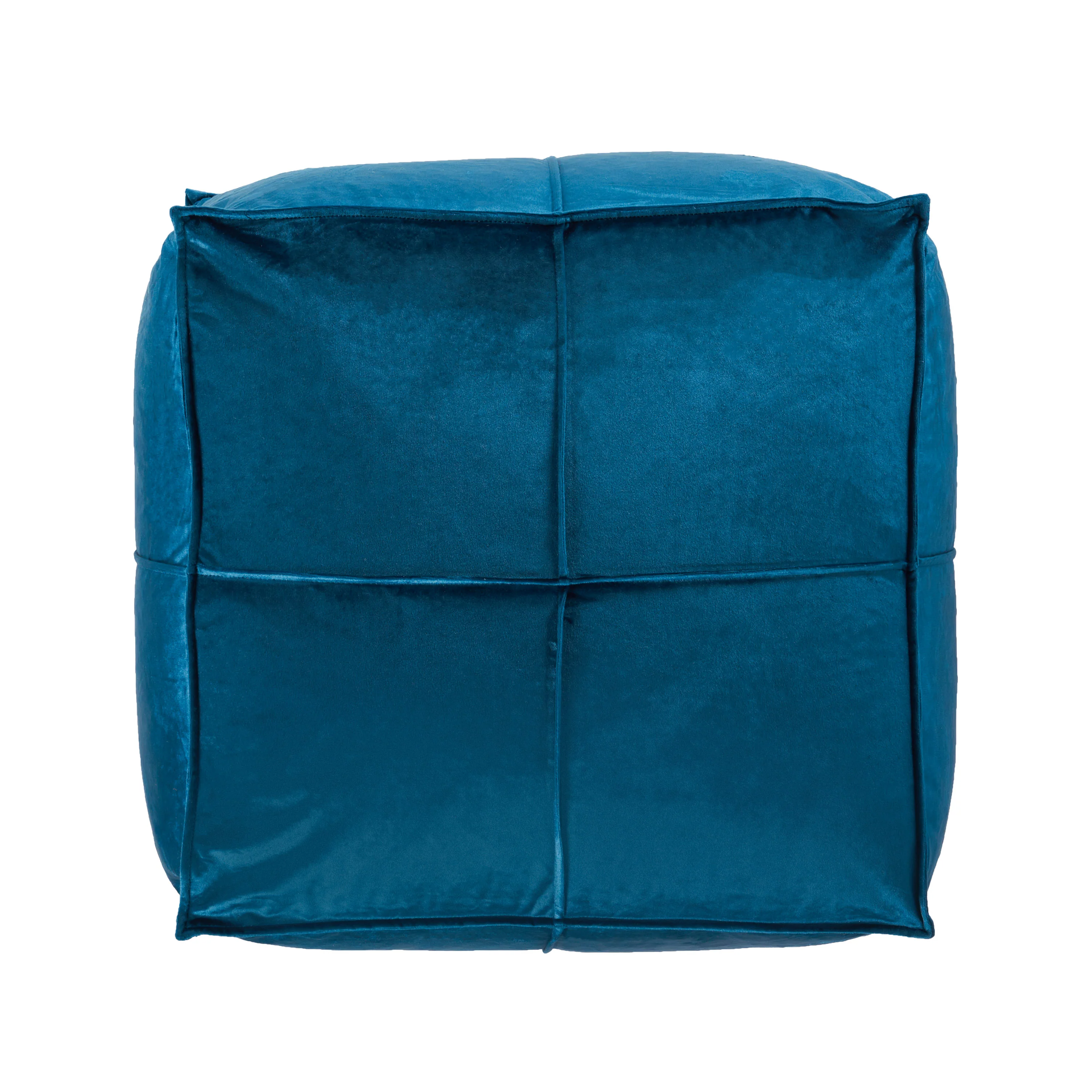 Cytheria Velvet Square Bean Bag Ottoman - furnishings