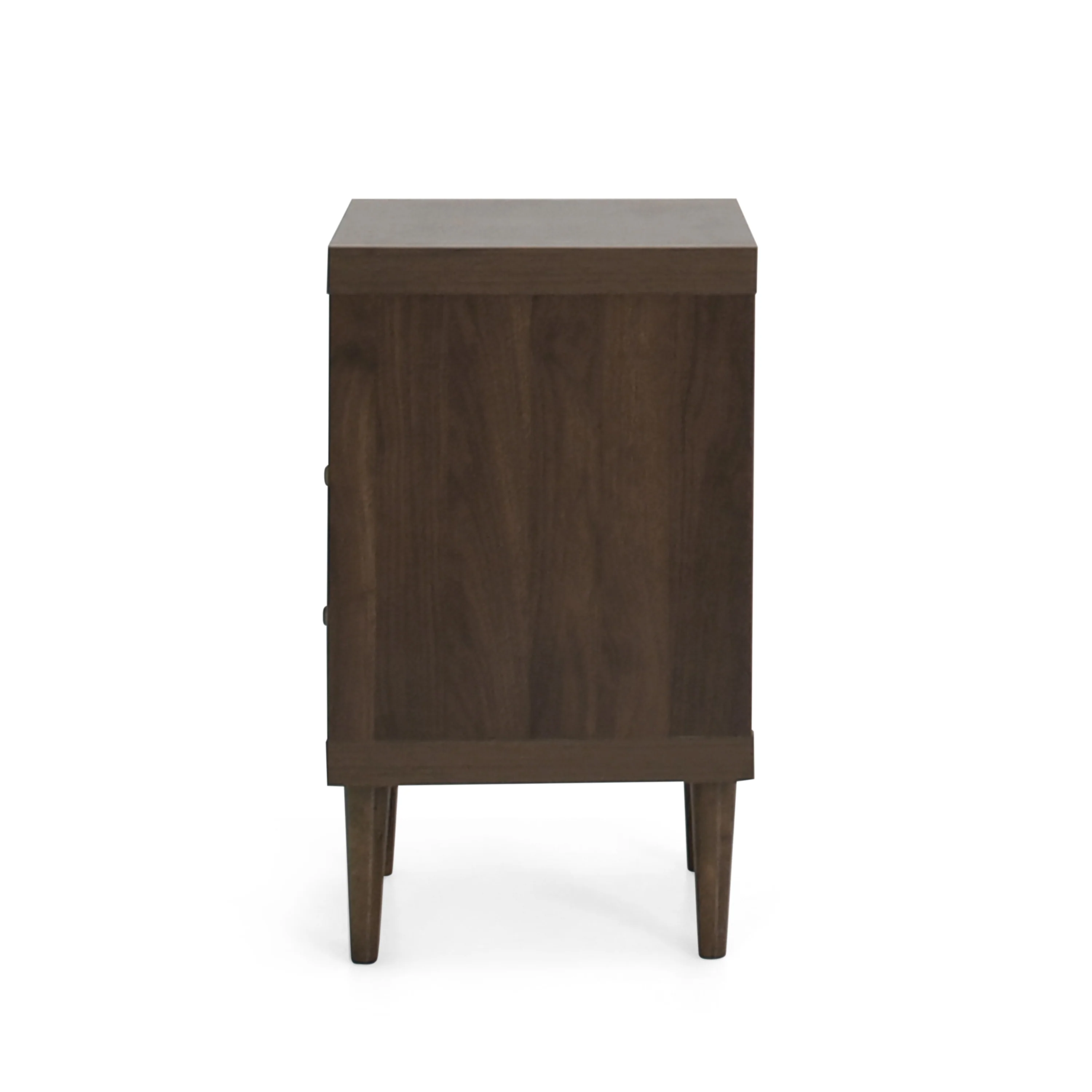 Farhart Mid Century Modern Faux Wood 2 Drawer Nightstand - furnishings