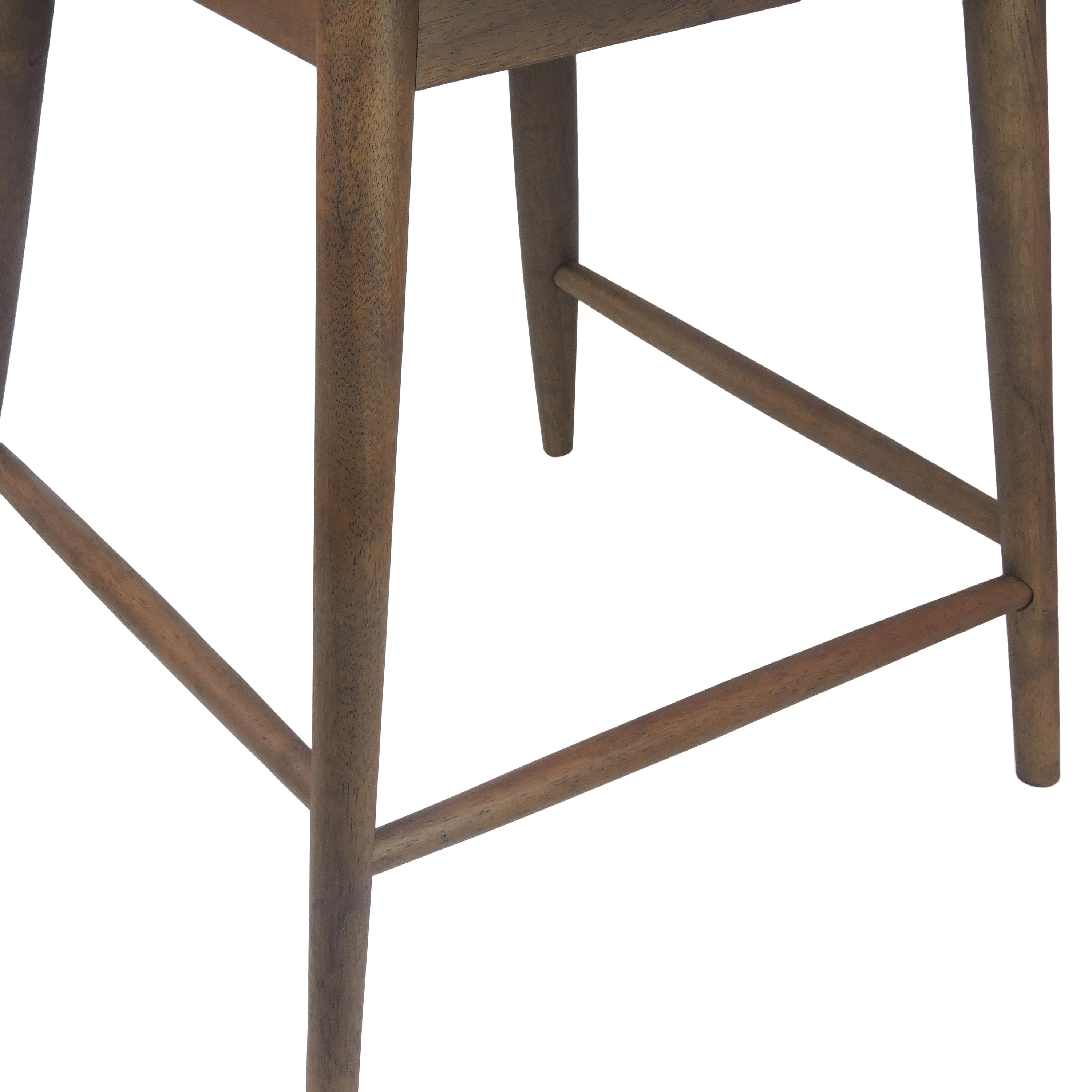 Annett Mid Century Modern Fabric Upholstered Wood 24.5 Inch Counter Stools (Set of 2) - furnishings